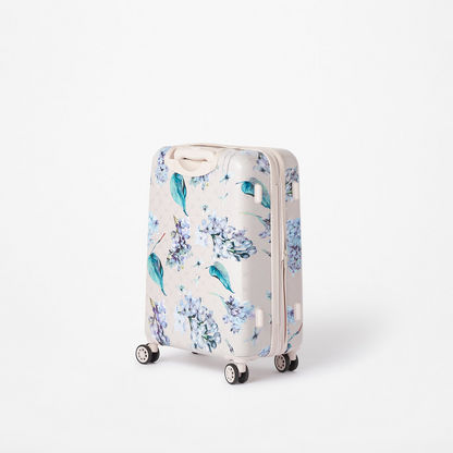 Elle Printed Hardcase Trolley Bag with Retractable Handle and Wheels-Luggage-image-3