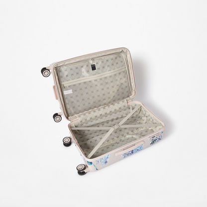 Elle Printed Hardcase Trolley Bag with Retractable Handle and Wheels-Luggage-image-4