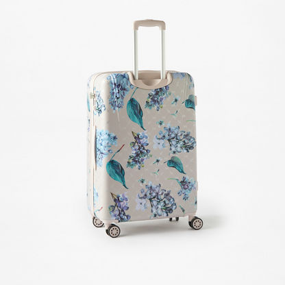 Elle Floral Print Hardcase Trolley Bag with Retractable Handle and Wheels-Luggage-image-2