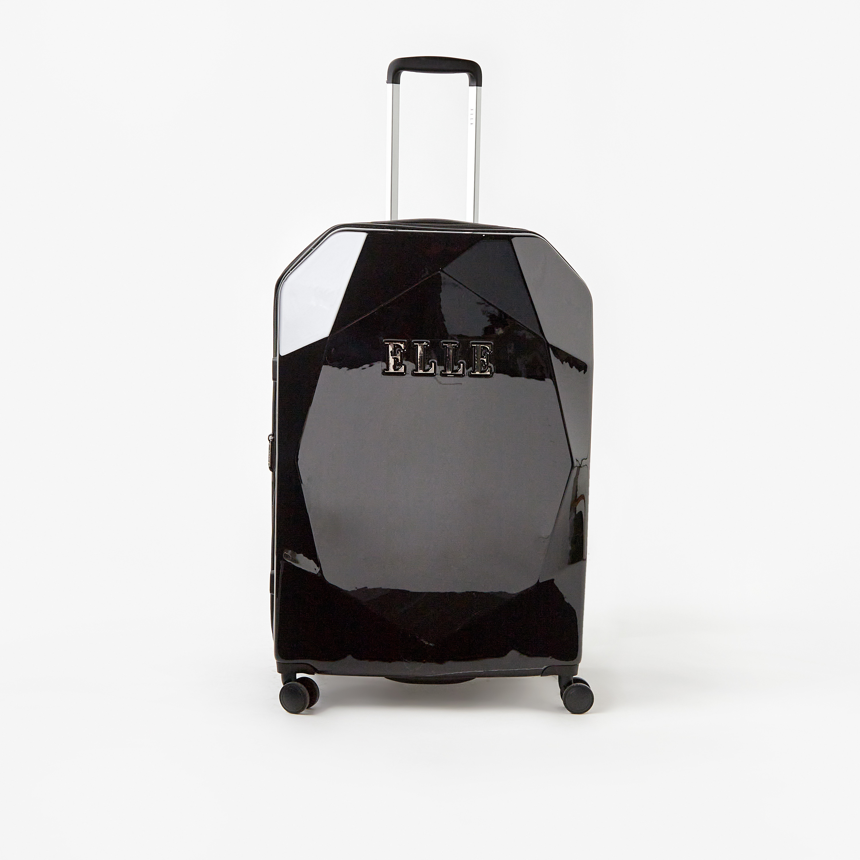 Shop Elle Textured Hardcase Trolley Bag with Retractable Handles and Wheels 28 inches Online Splash Saudi