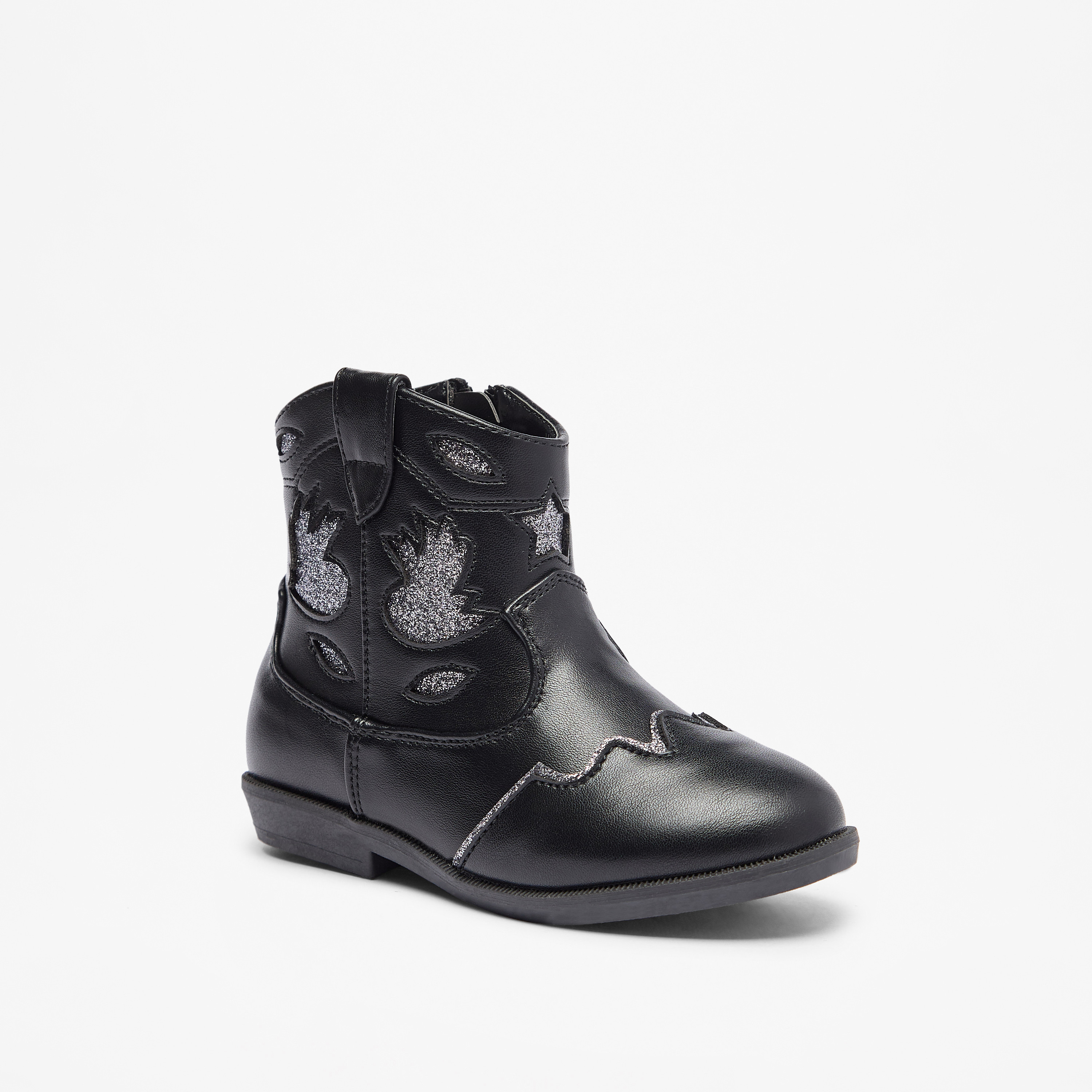 بوت مزيّن بسحّاب إغلاق ورقبة عالية من فلورا بيلا-girls-shoes-boots-image-1