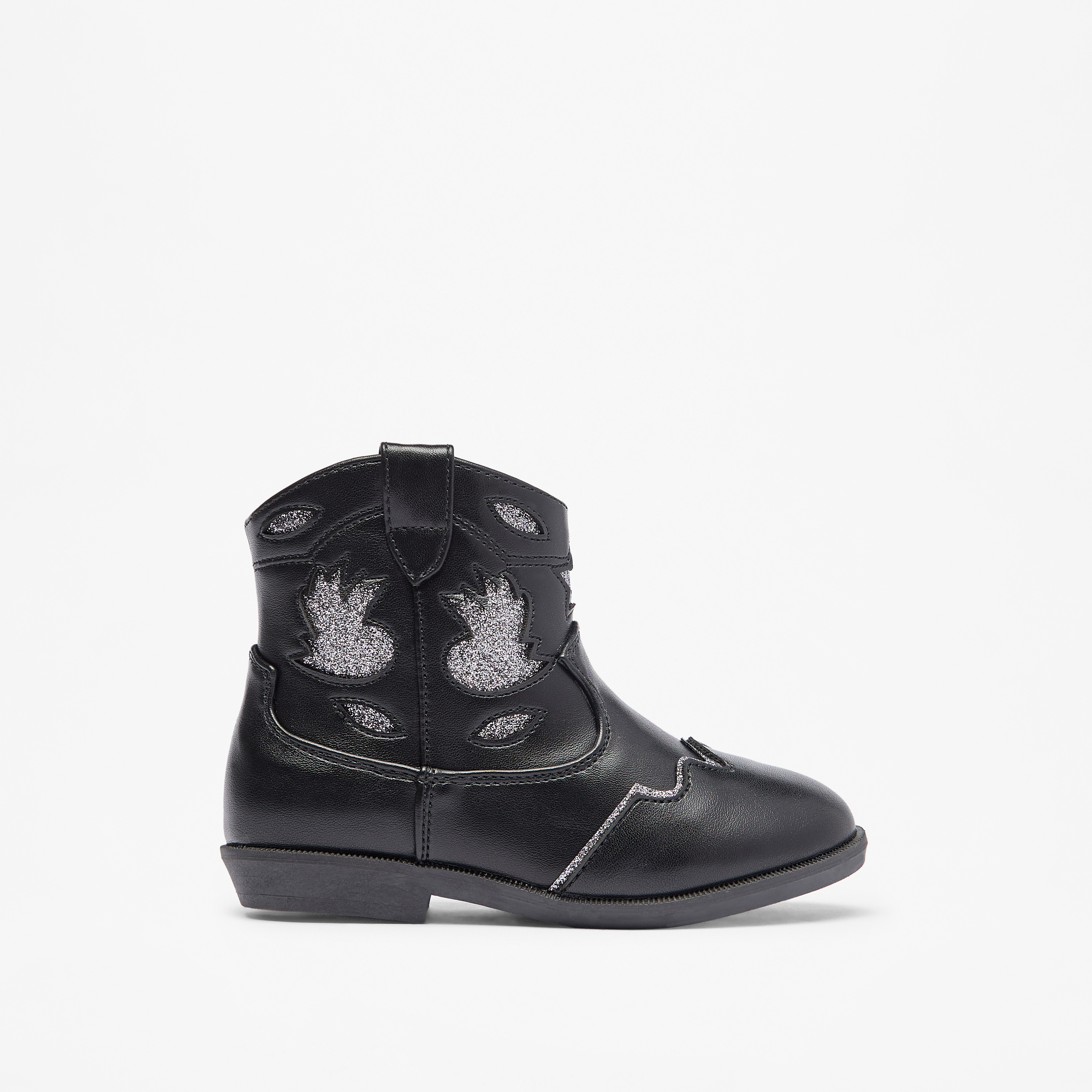 Flora Bella Embellished High Cut Boots with Zip Closure-girls-shoes-boots-image-3