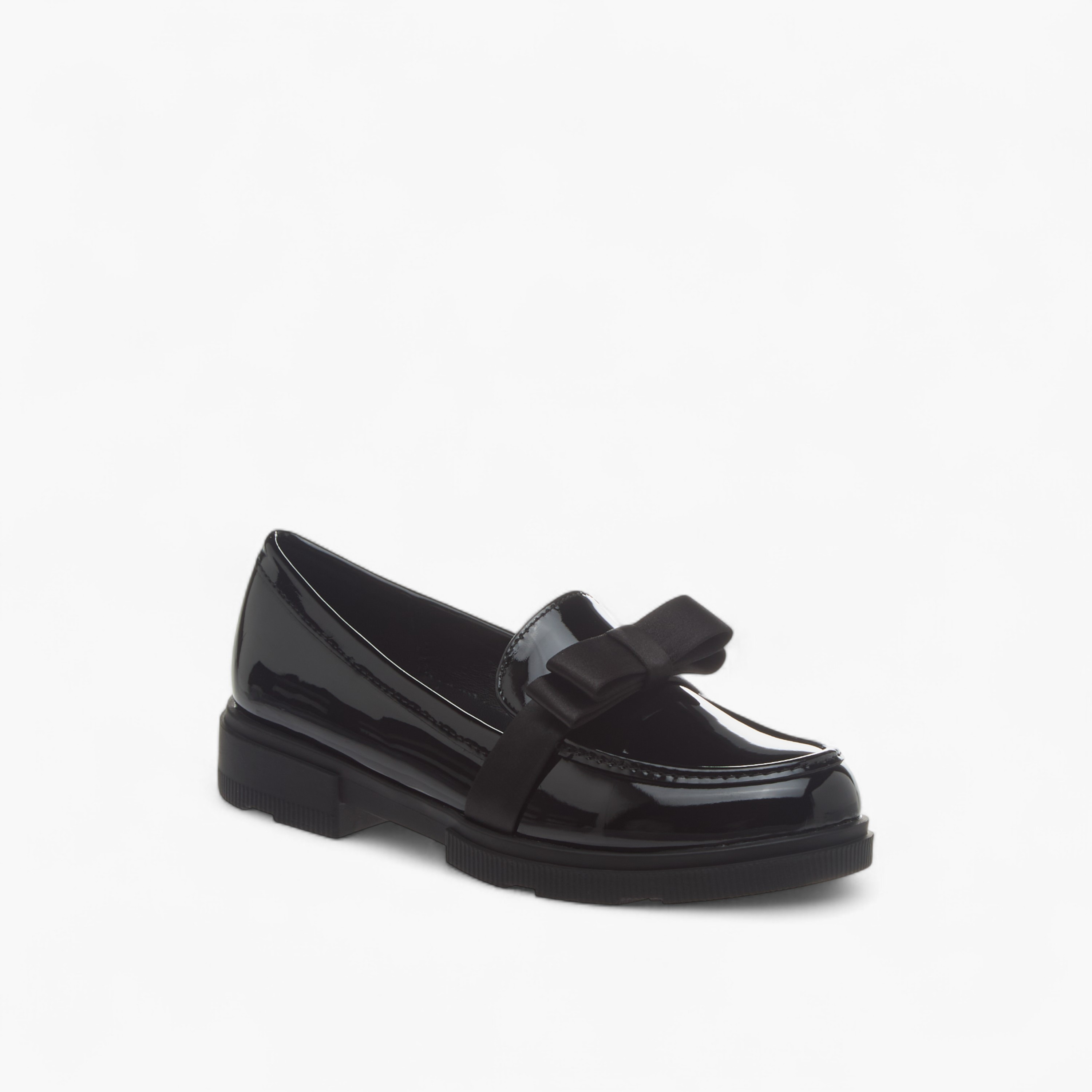 حذاء مدرسي سادة سهل الارتداء بزينة فيونكة من فلورا بيلا-girls-shoes-schoolshoes-image-4