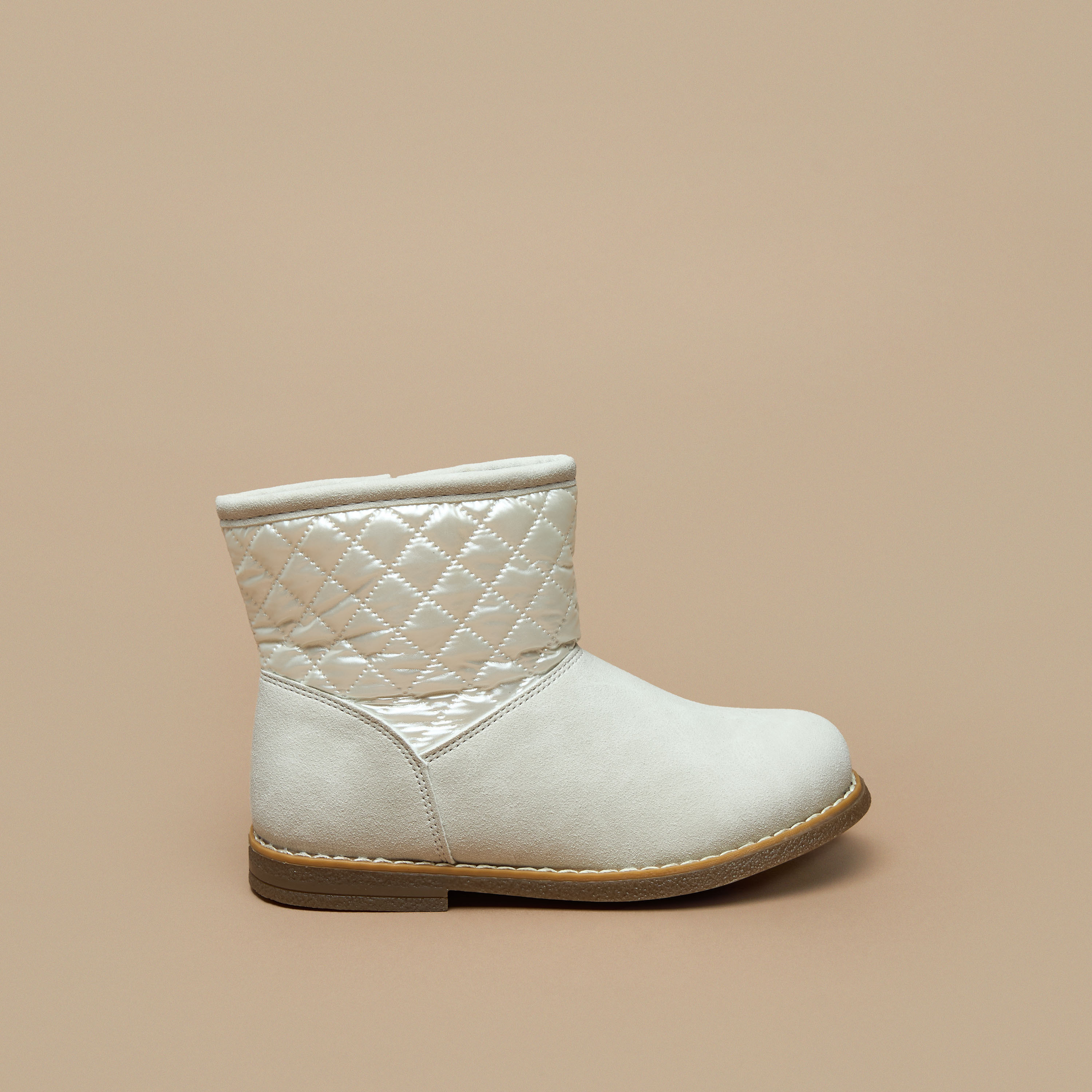 Flora Bella Quilted High Cut Boots with Zip Closure-girls-shoes-boots-image-3