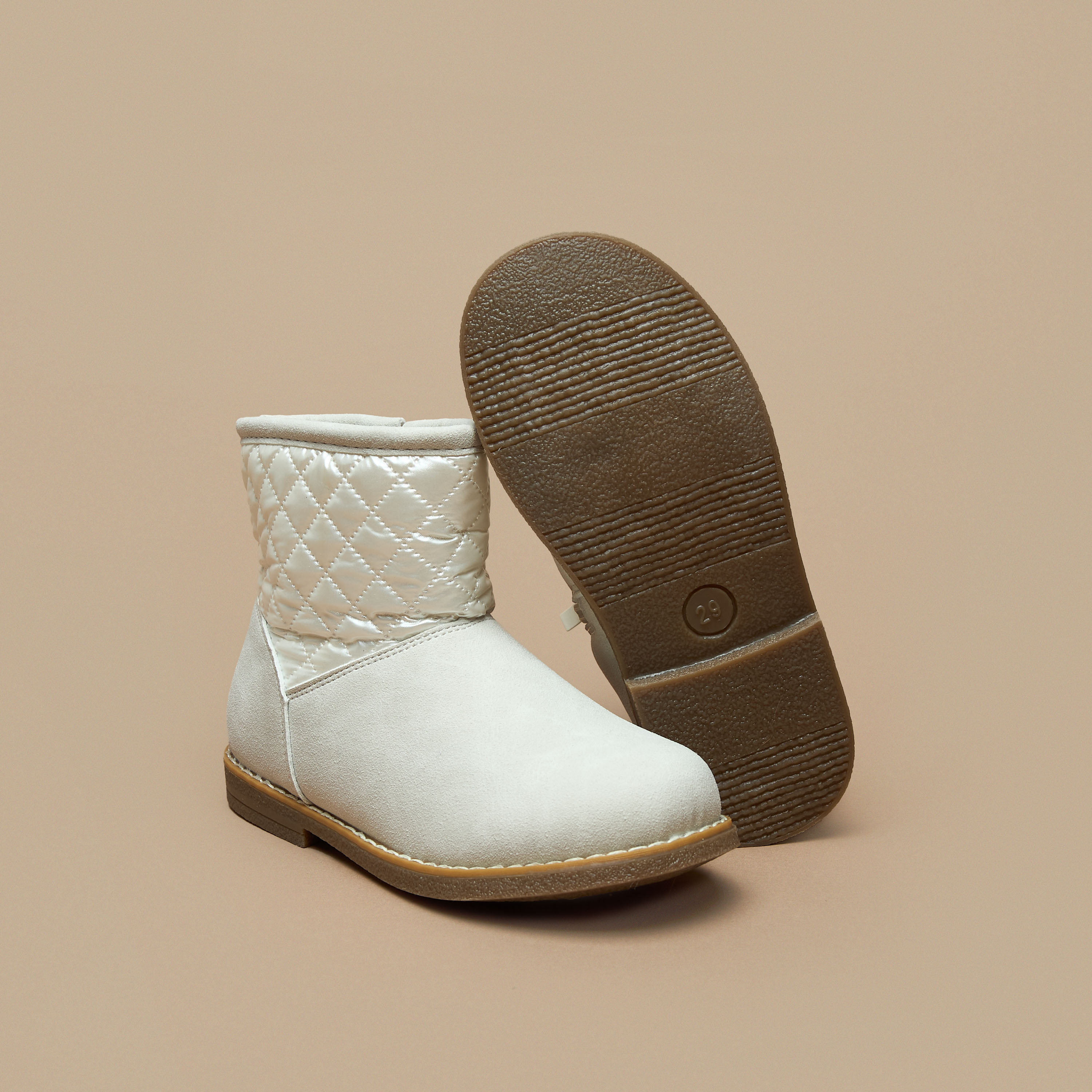 Flora Bella Quilted High Cut Boots with Zip Closure-girls-shoes-boots-image-4