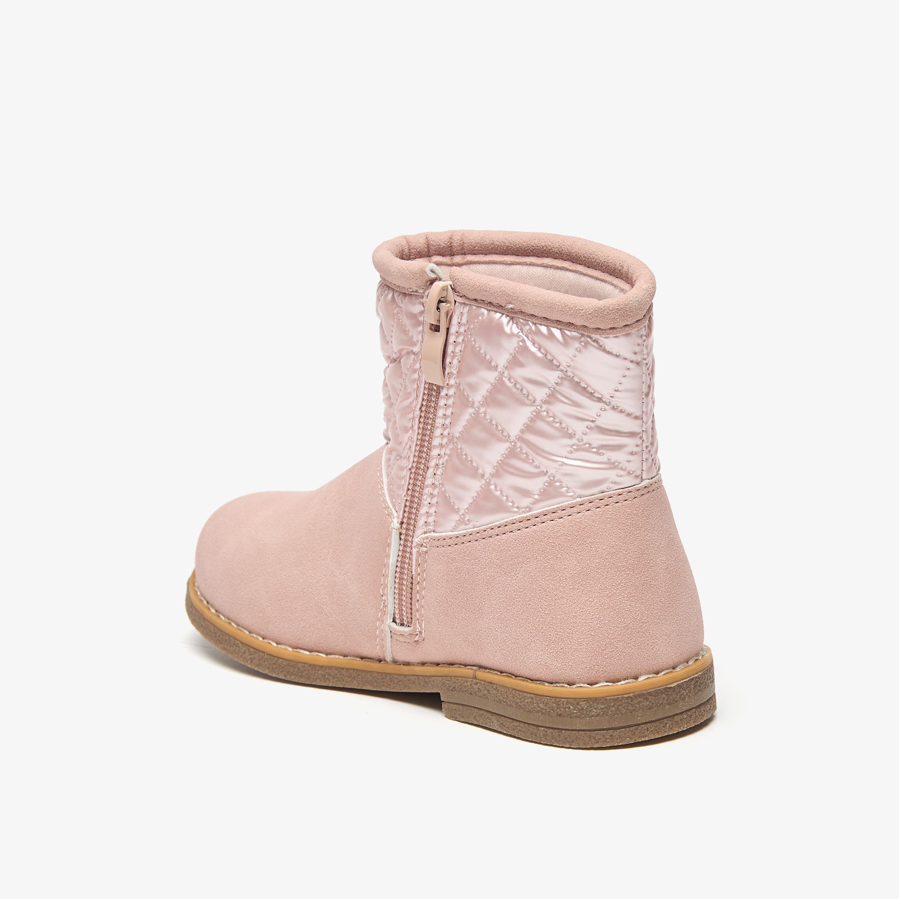 Flora Bella Quilted High Cut Boots with Zip Closure-girls-shoes-boots-image-7