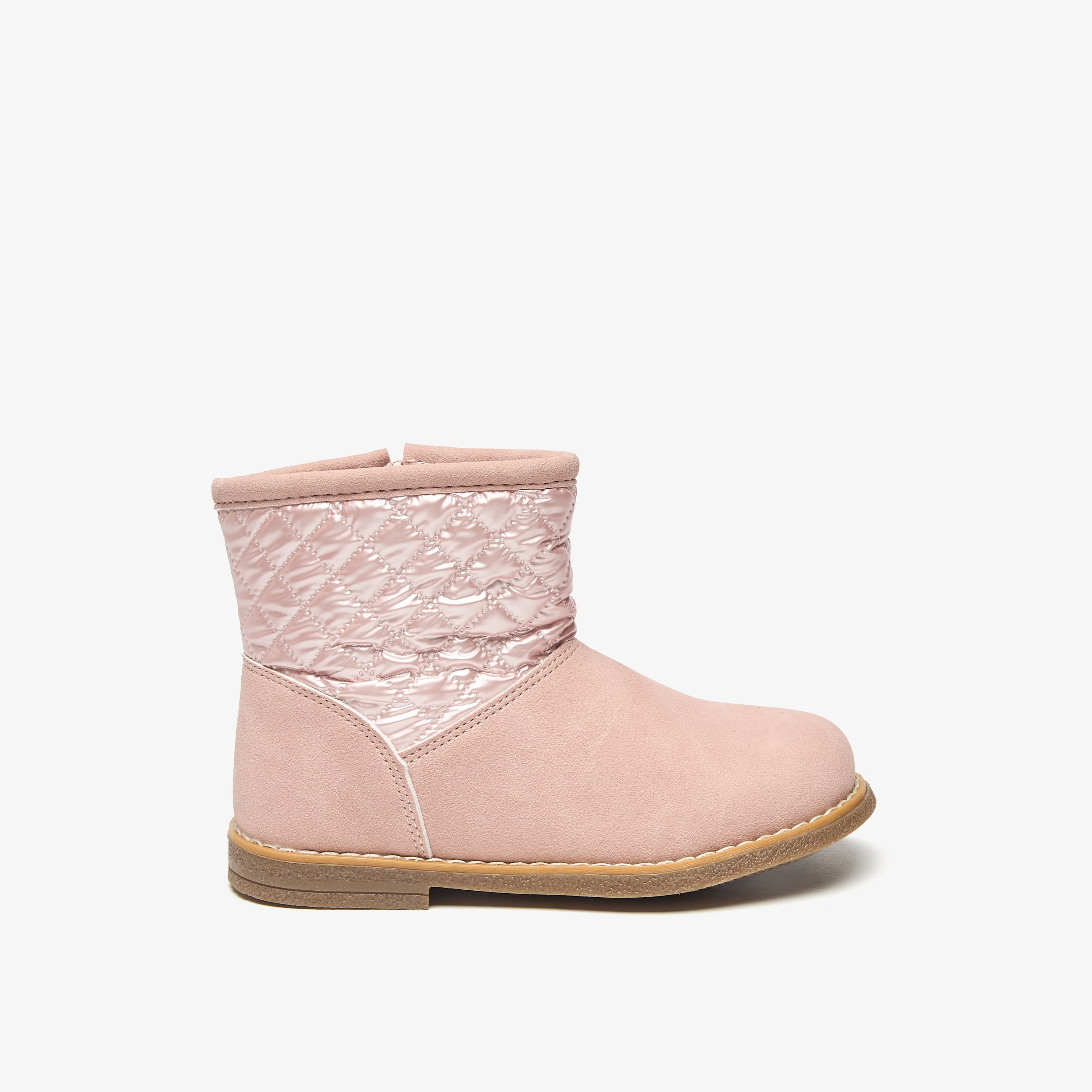Flora Bella Quilted High Cut Boots with Zip Closure-girls-shoes-boots-image-8