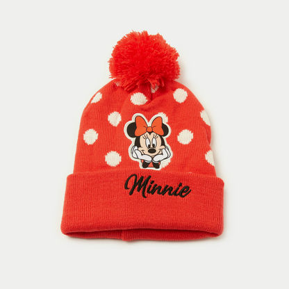 Disney Minnie Mouse Embroidered Beanie and Scarf with Gloves
