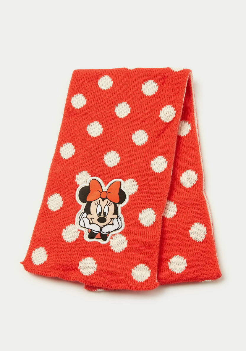 Disney Minnie Mouse Embroidered Beanie and Scarf with Gloves-Mittens-image-3