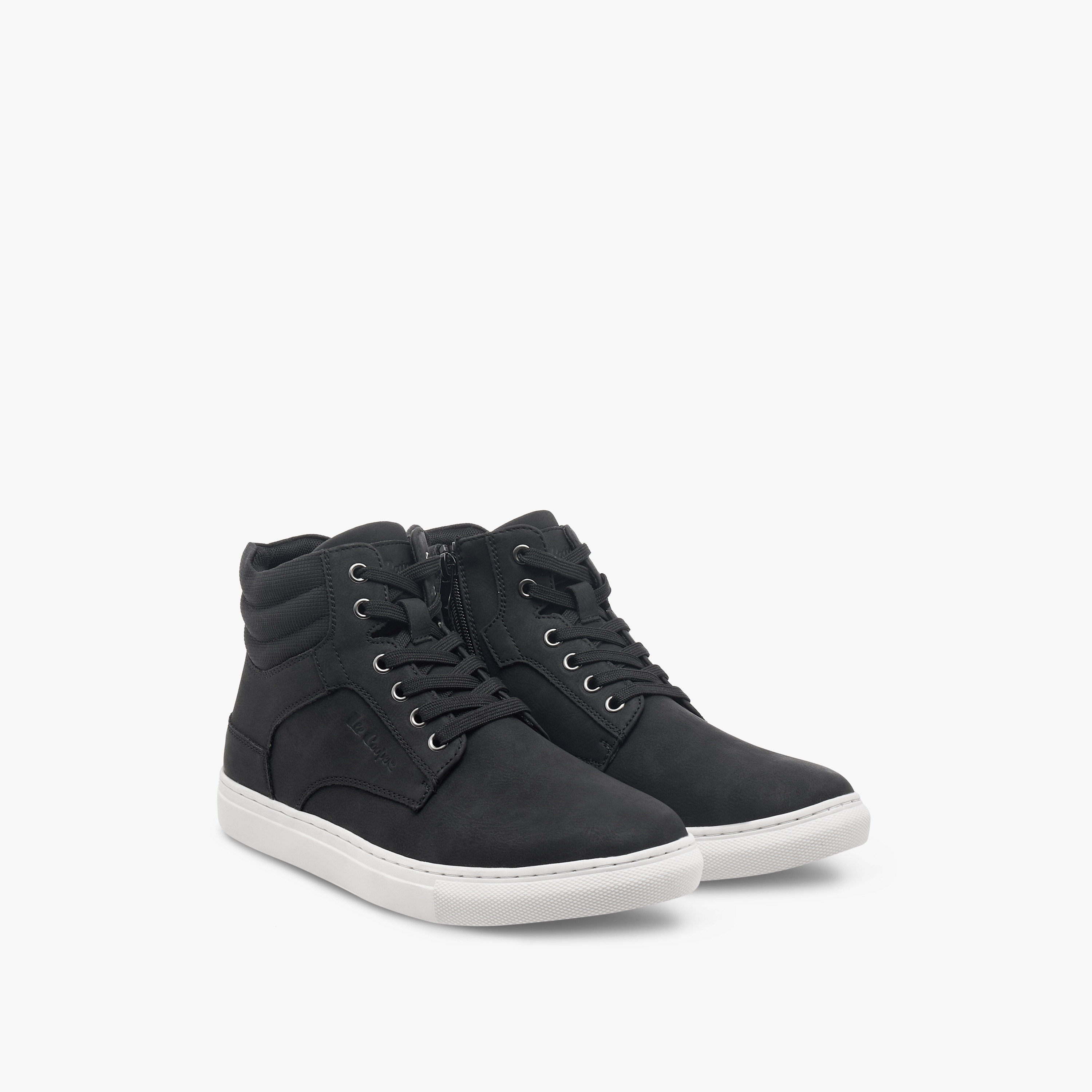 حذاء سنيكرز سادة بسحاب إغلاق للرجال من لي كوبر-men-shoes-sneakers-image-1