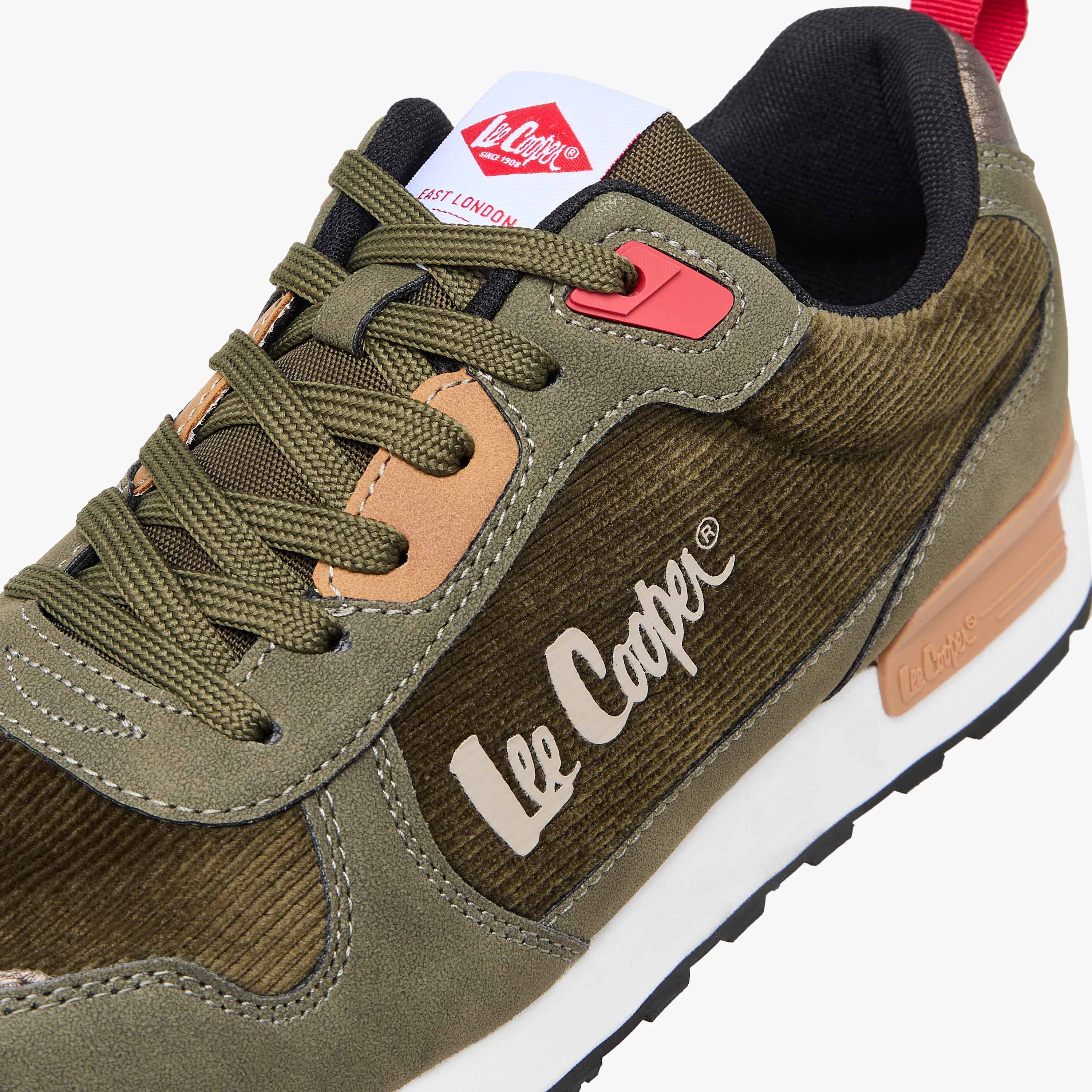 Lee Cooper Men's Panelled Lace-Up Sneakers with Pull Tab-men-shoes-sneakers-image-4