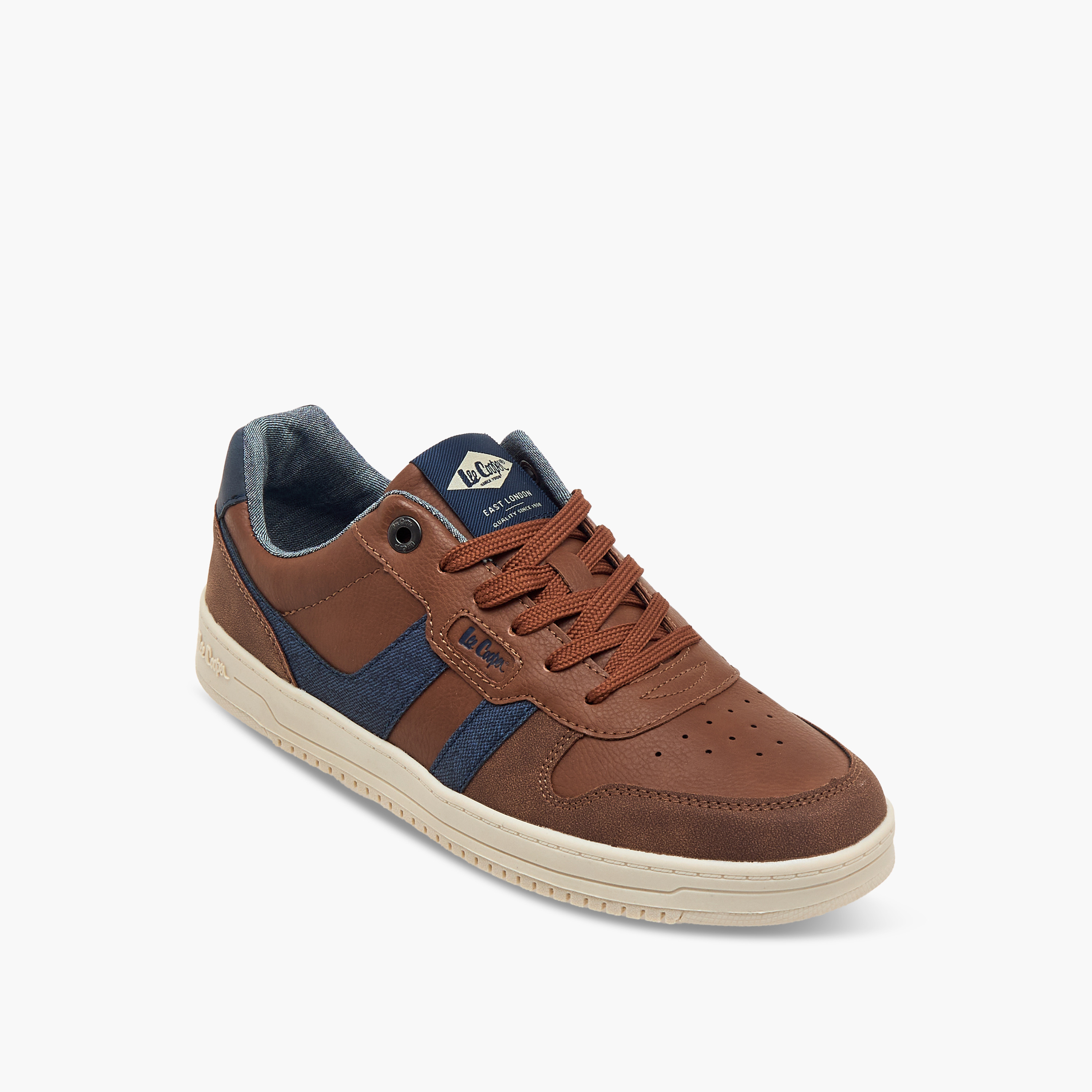 Lee Cooper Men's Panelled Lace-Up Ortholite Ankle Sneakers-men-shoes-sneakers-image-2