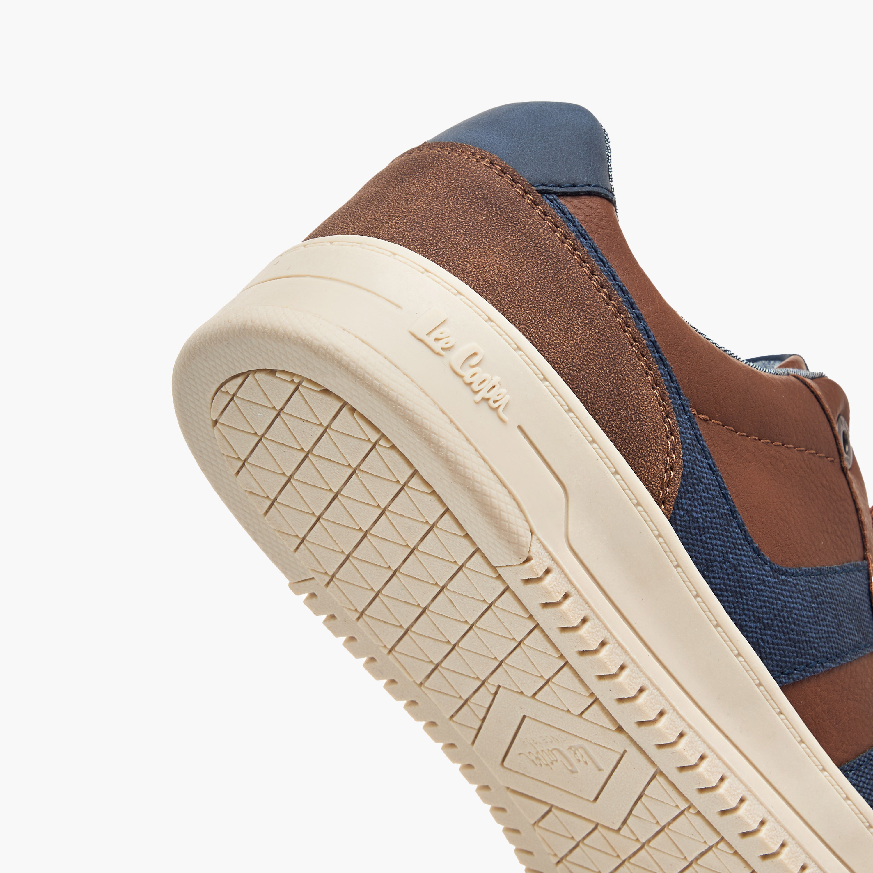 Lee Cooper Men's Panelled Lace-Up Ortholite Ankle Sneakers-men-shoes-sneakers-image-5
