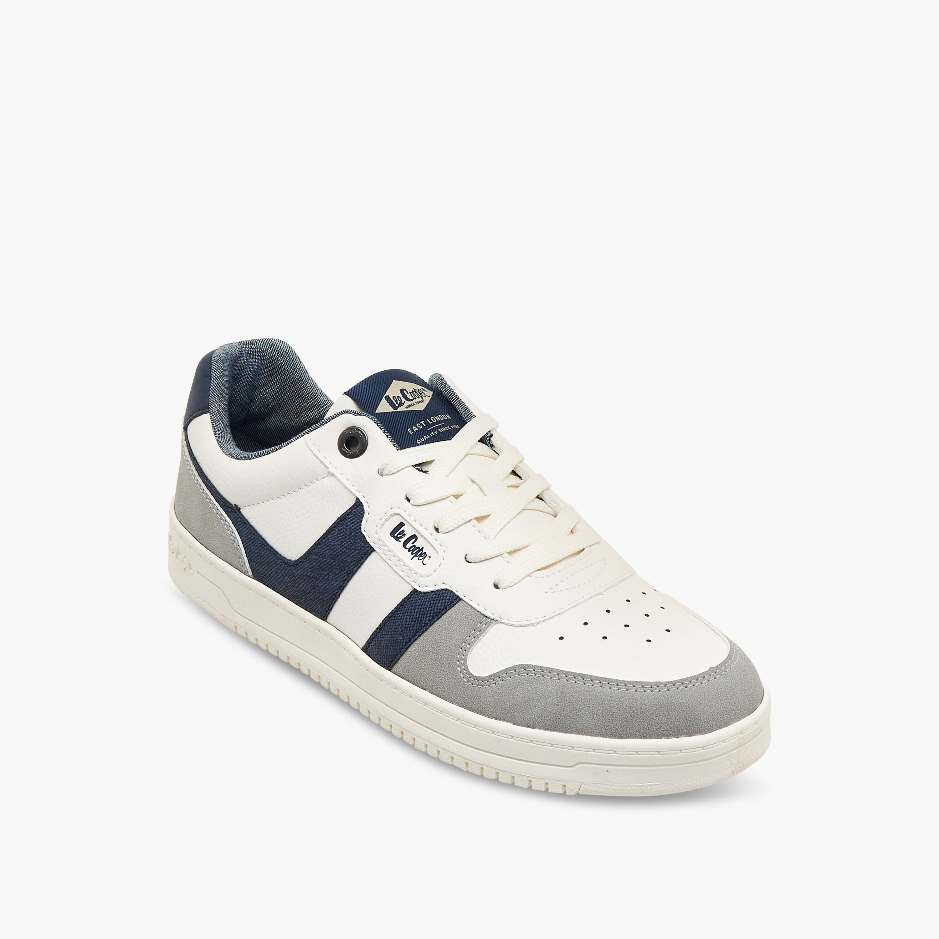 Lee Cooper Men's Panelled Lace-Up Ortholite Ankle Sneakers-men-shoes-sneakers-image-2