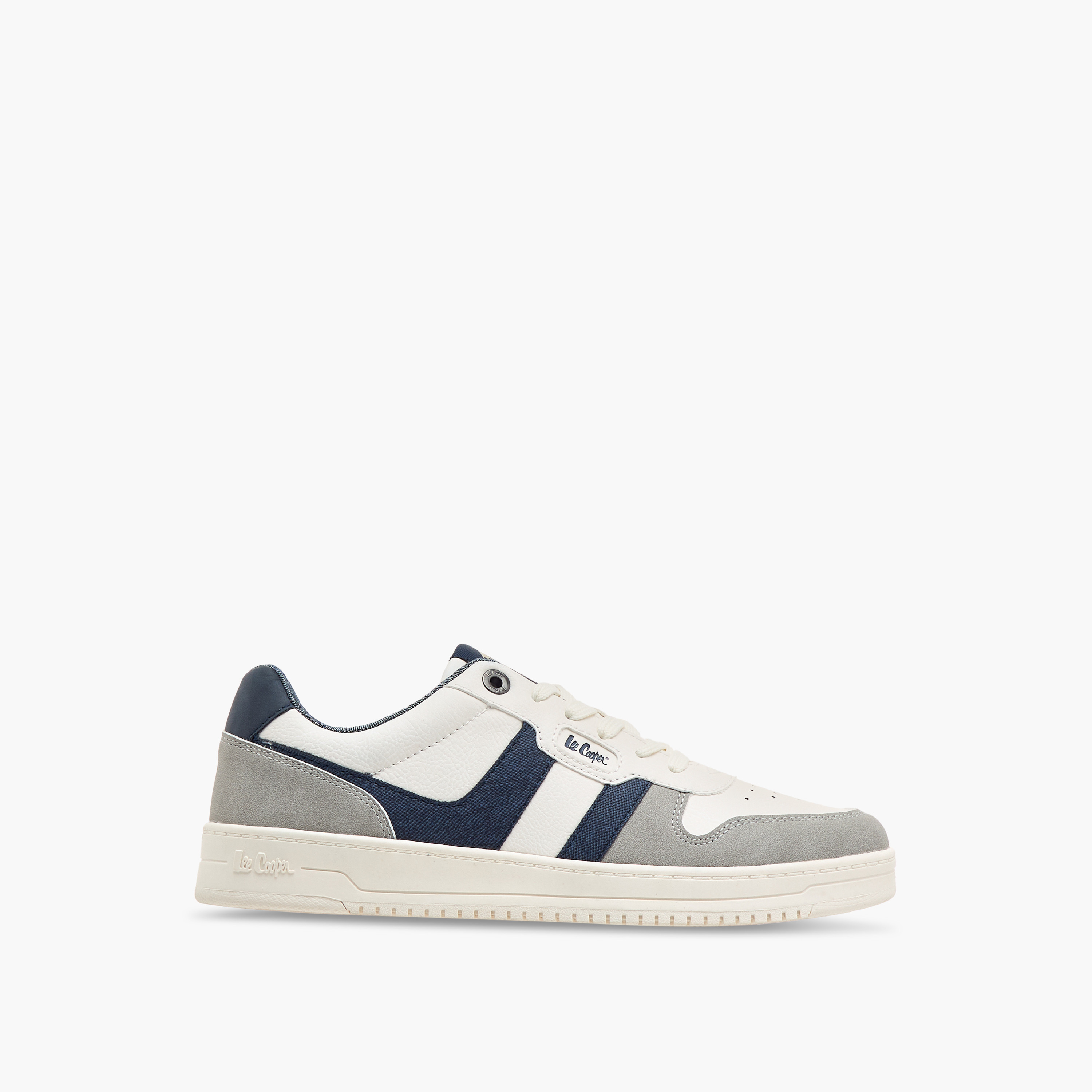 Lee Cooper Men's Panelled Lace-Up Ortholite Ankle Sneakers-men-shoes-sneakers-image-3