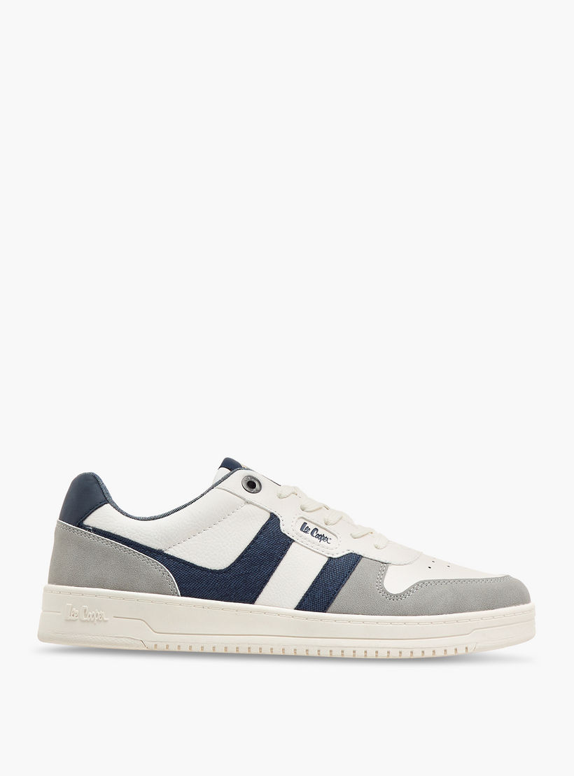 Lee Cooper Men's Panelled Lace-Up Ortholite Ankle Sneakers-men-shoes-sneakers-image-3