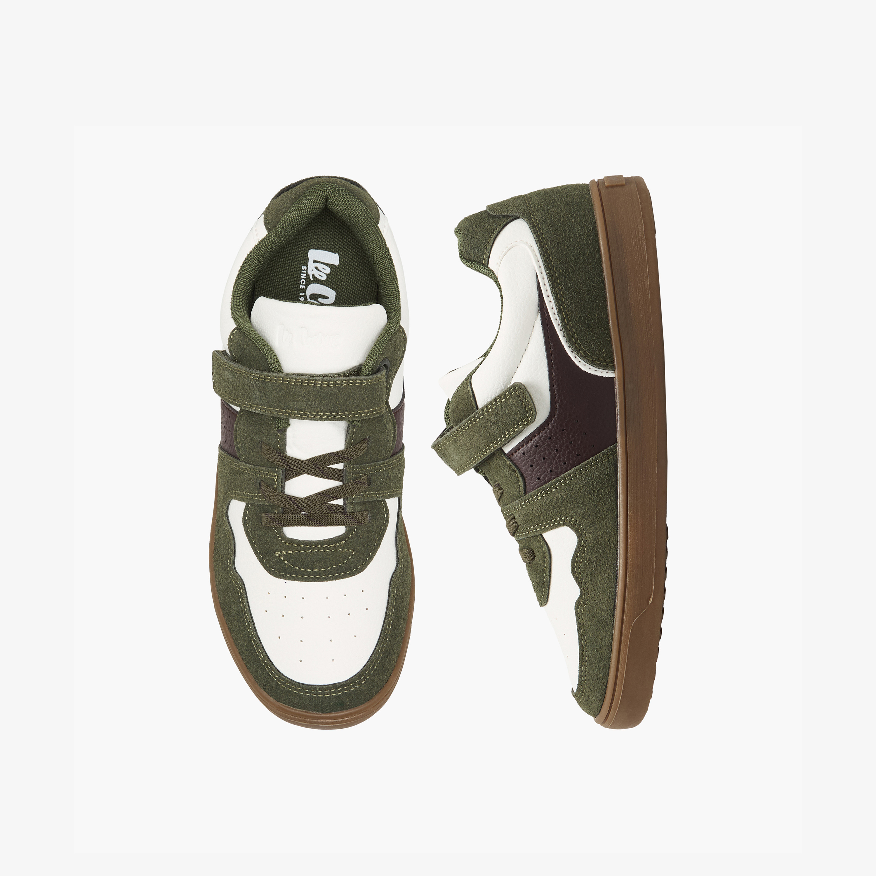 Lee Cooper Boys Panelled Hook & Loop Ankle Sneakers-boys-shoes-sneakers-image-1