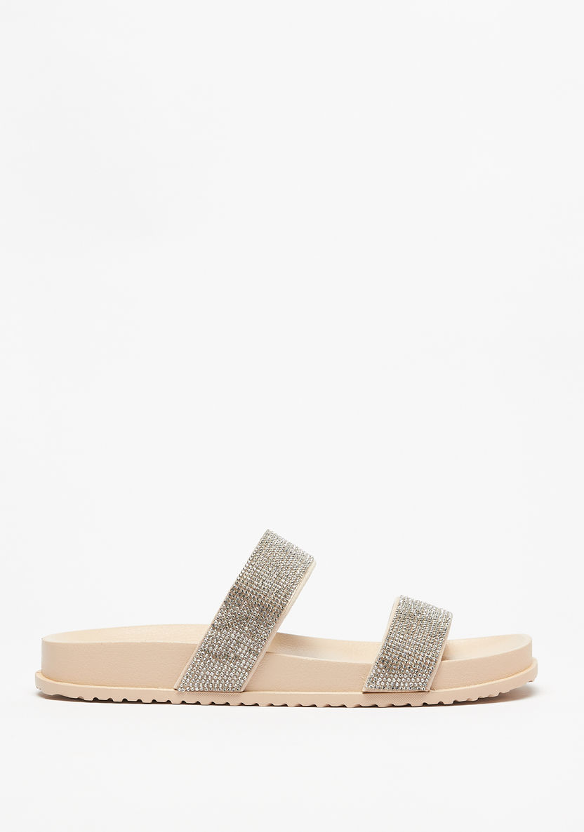 Missy Embellished Slip-On Slide Sandals-Women%27s Flat Sandals-image-0