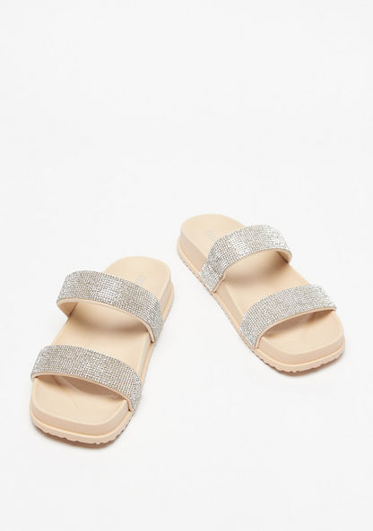 Missy Embellished Slip-On Slide Sandals-Women%27s Flat Sandals-image-1