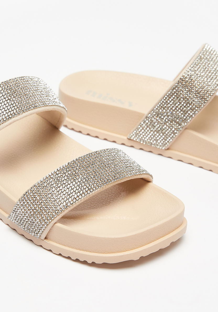 Missy Embellished Slip-On Slide Sandals-Women%27s Flat Sandals-image-2