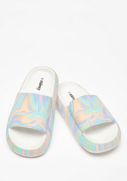 Missy Tie-Dye Print Slide Slippers