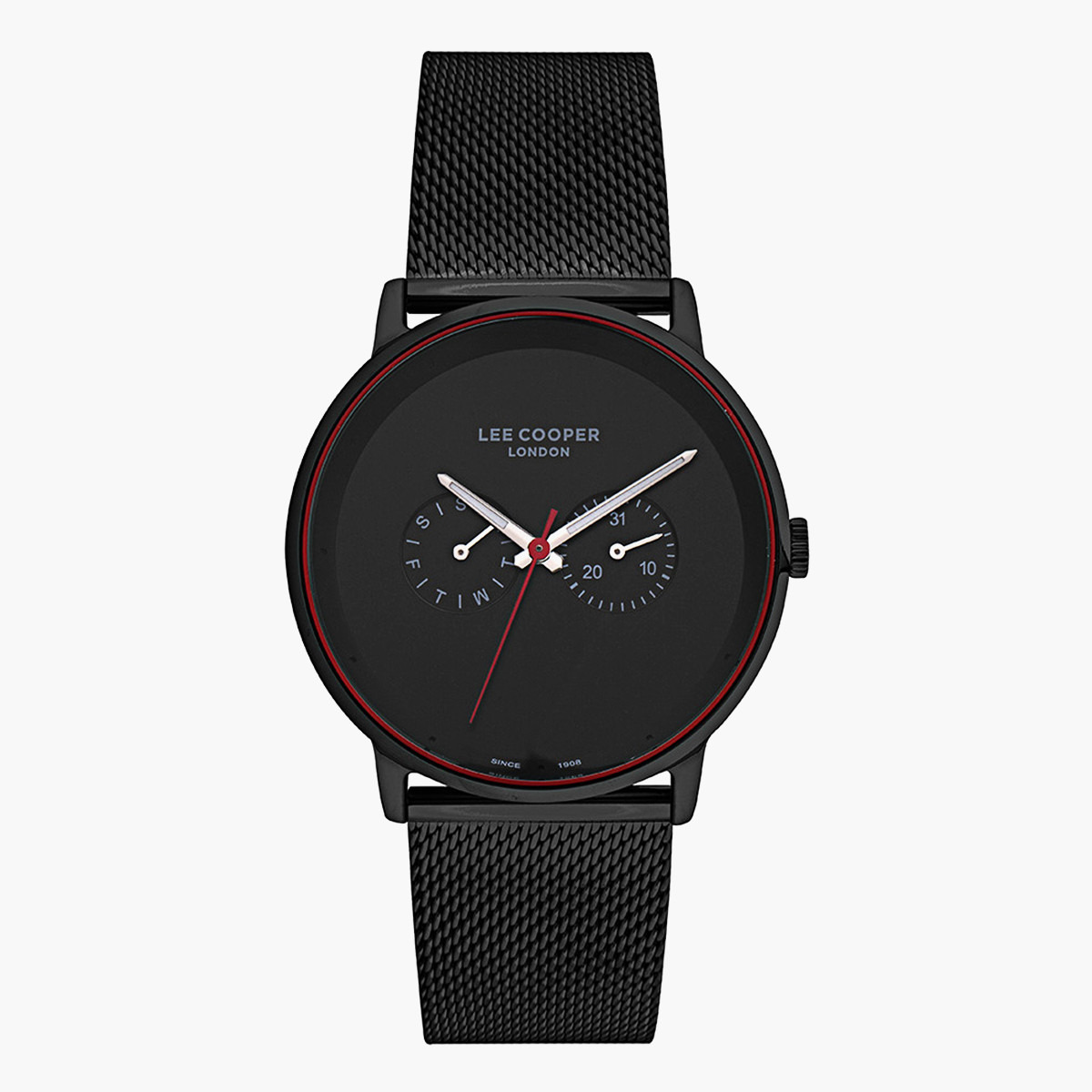 لي كوبر ساعة يد بعقارب وسوار معدني أسود LC07093.330-men-watchesandjewellery-watches-image-1