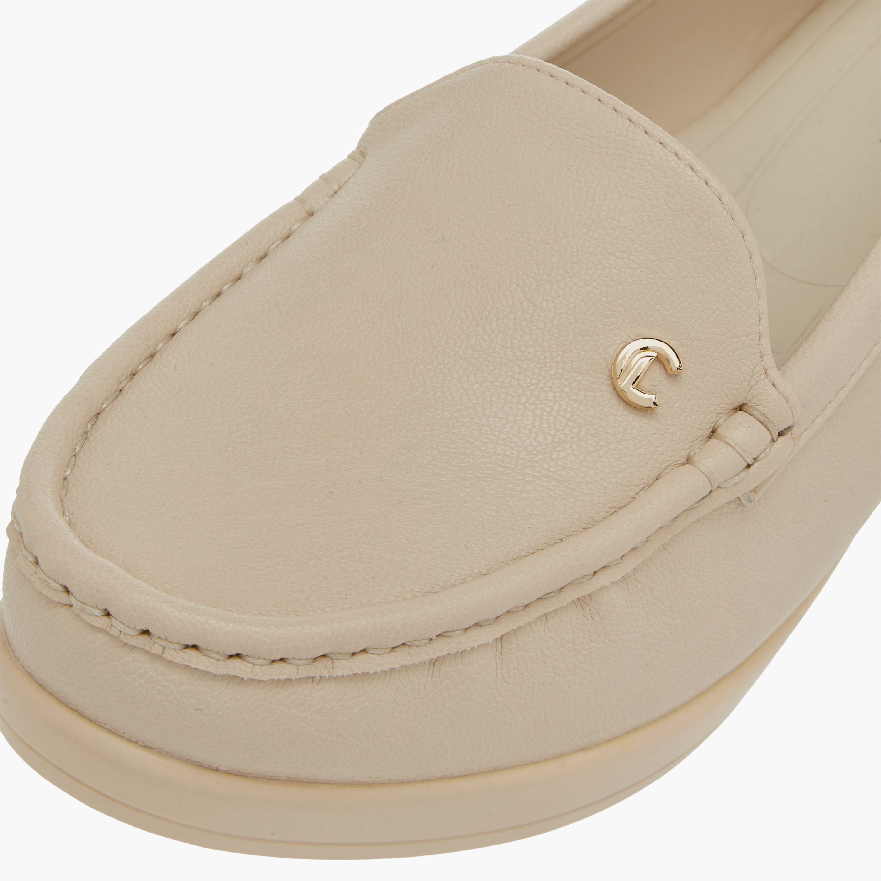 حذاء سهل الارتداء سادة مريح بكعب ويدج من لو كونفورت-women-shoes-heels-image-4