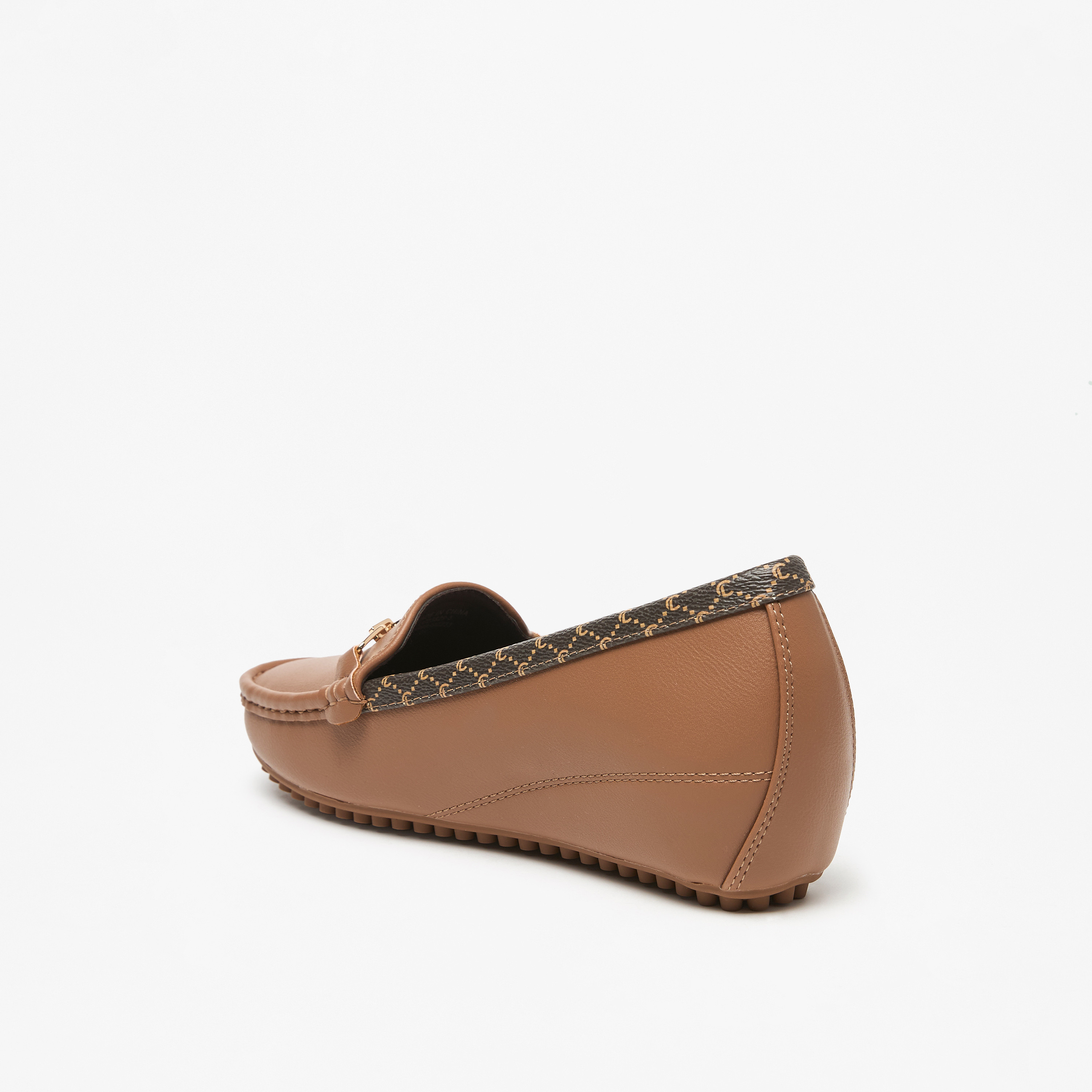 Le Confort Metal Accent Slip-On Loafers with Wedge Heels-women-shoes-loafersandmoccasins-image-2
