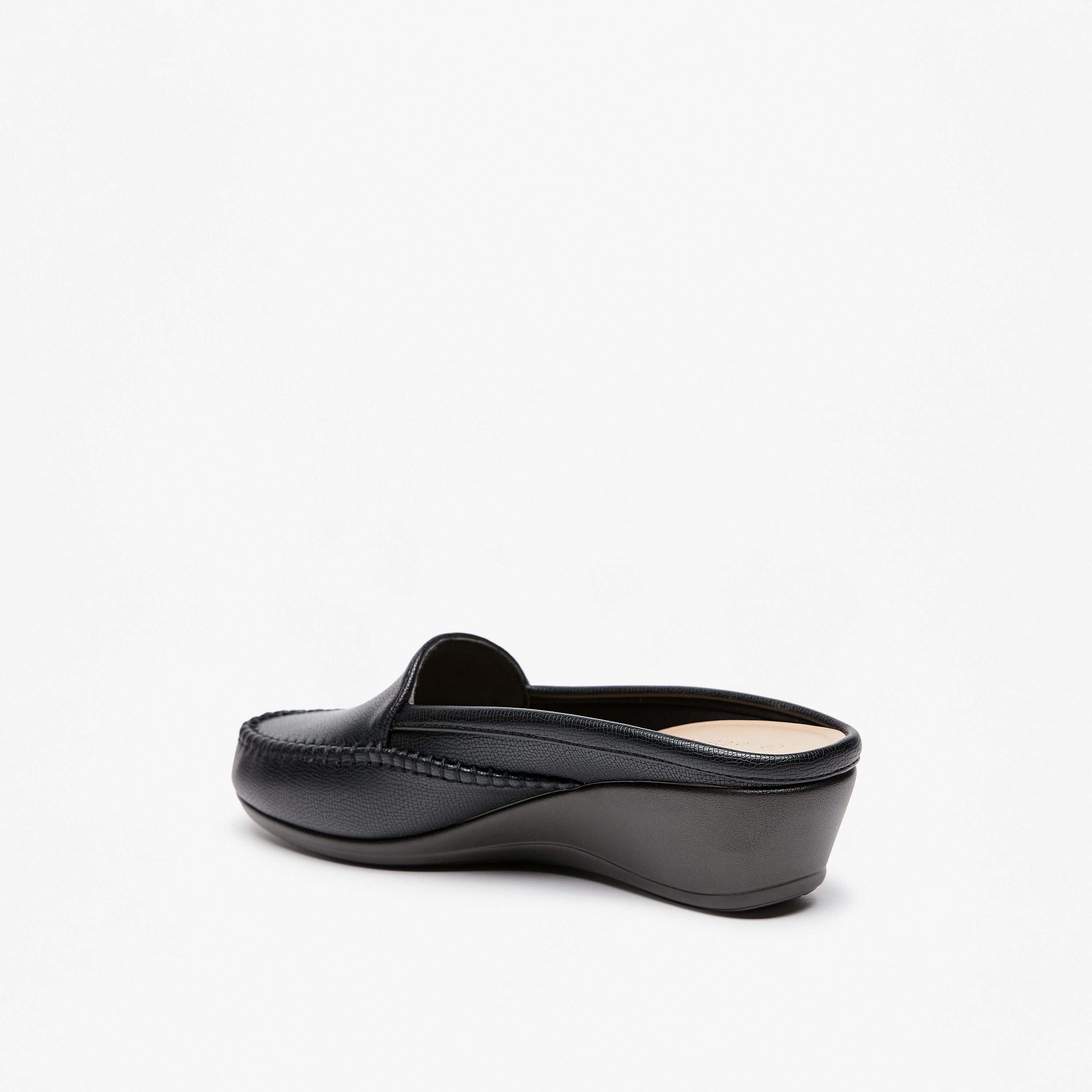 Mule slippers with wedge heel on sale