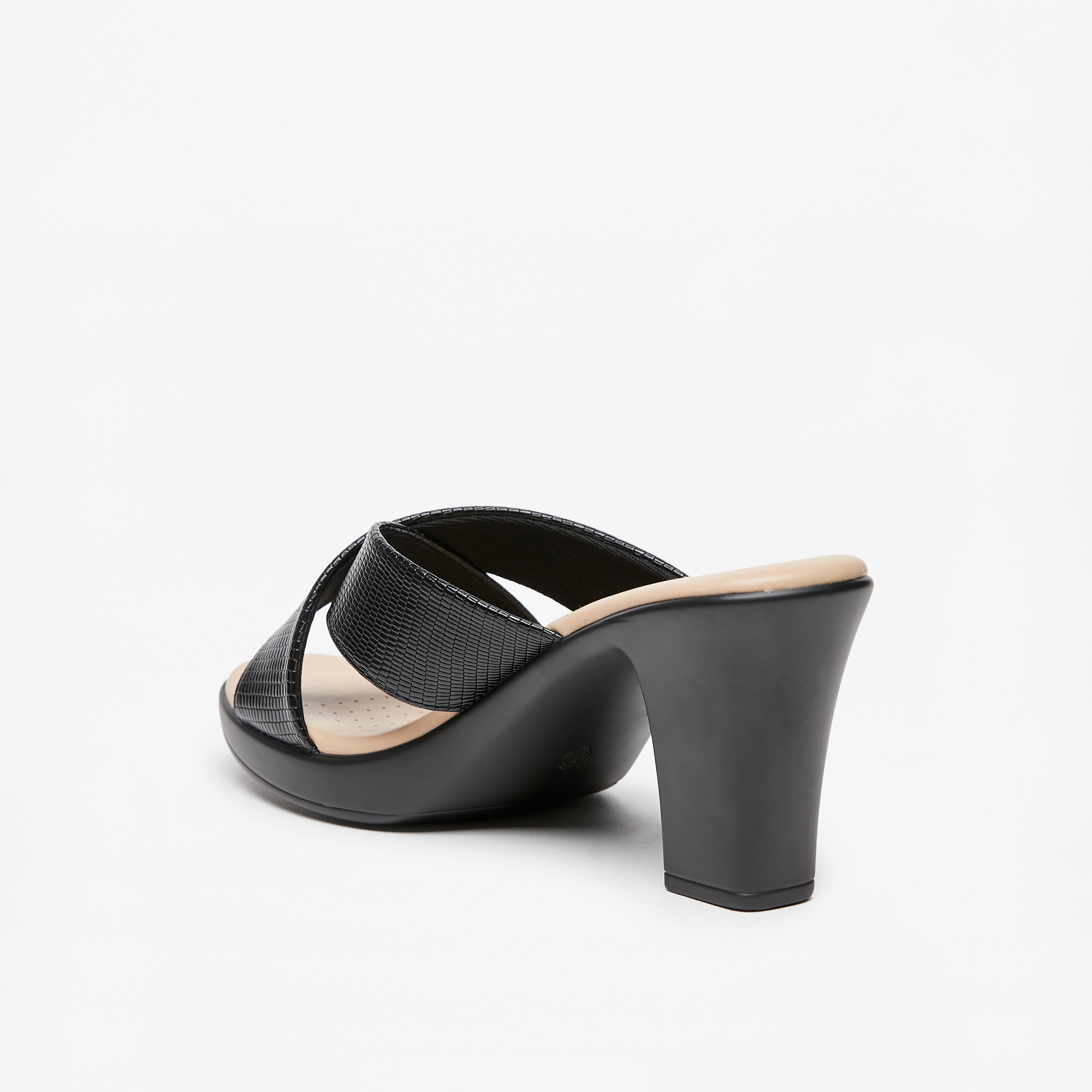 Le Confort Textured Cross Strap Comfort Sandals with Block Heels-women-shoes-heels-image-8