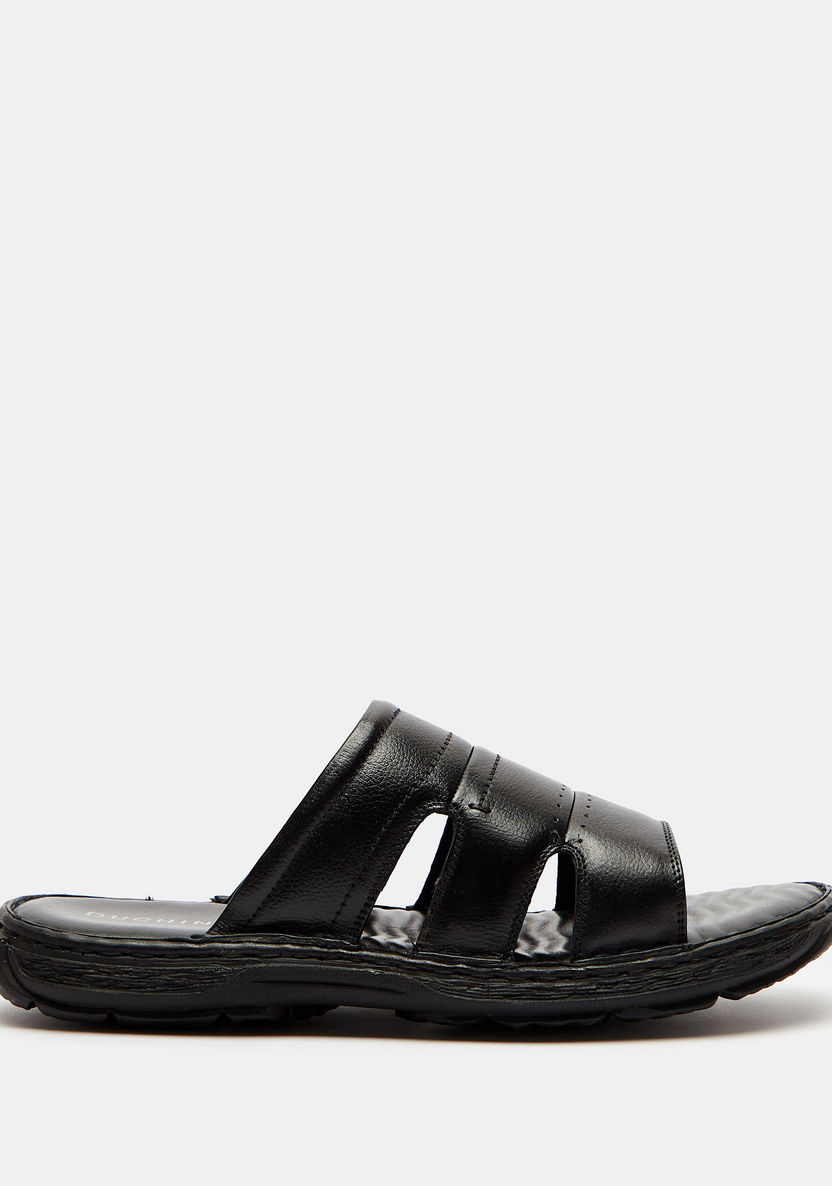 Duchini Men's Solid Slip-On Cross Strap Sandals-Men%27s Sandals-image-0
