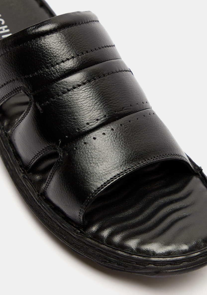 Duchini Men's Solid Slip-On Cross Strap Sandals-Men%27s Sandals-image-2