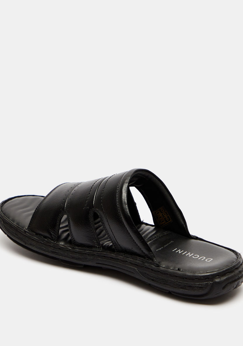 Duchini Men's Solid Slip-On Cross Strap Sandals-Men%27s Sandals-image-3