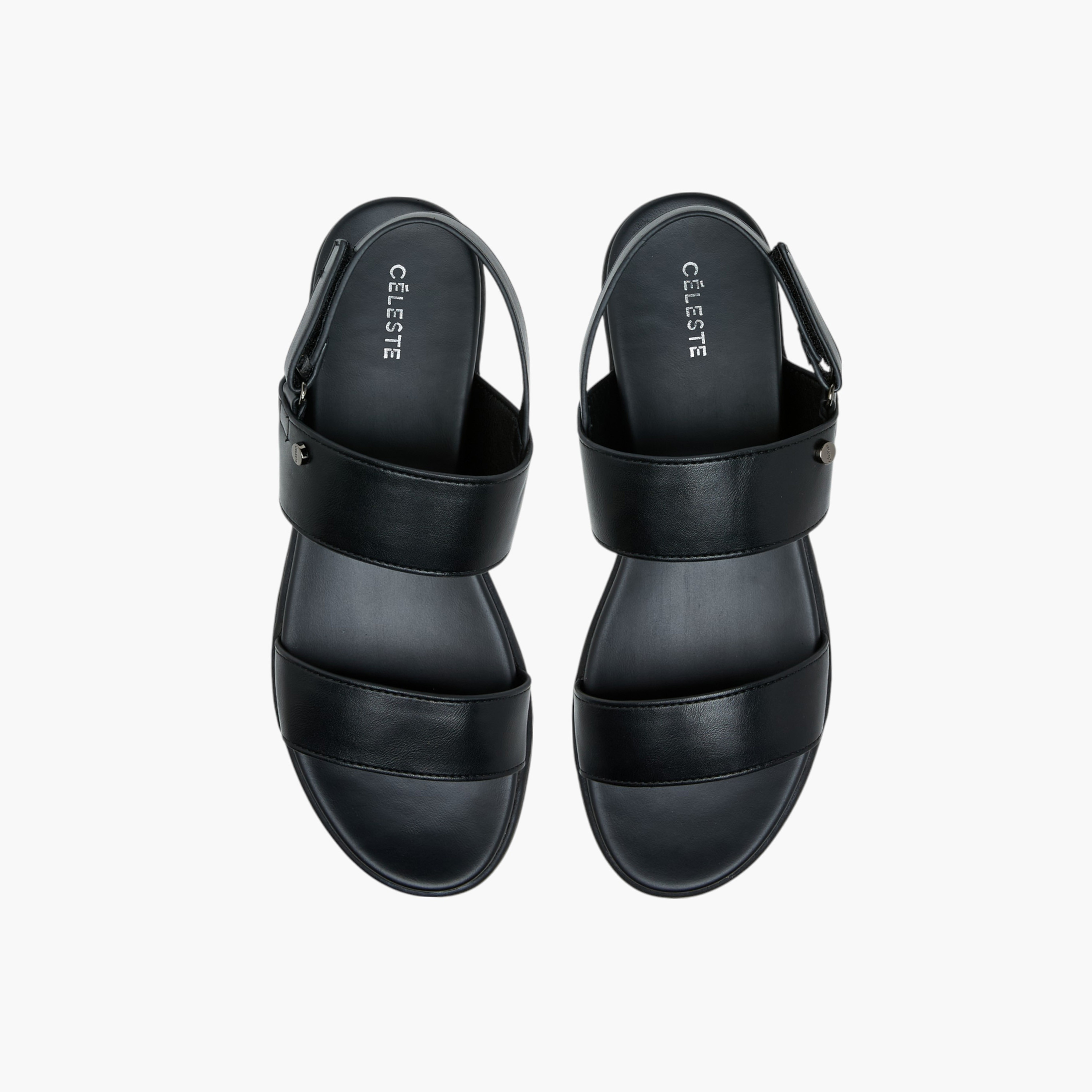 Celeste Women's Solid Sandals with Hook and Loop Closure-women-shoes-sandals-heeled-image-1