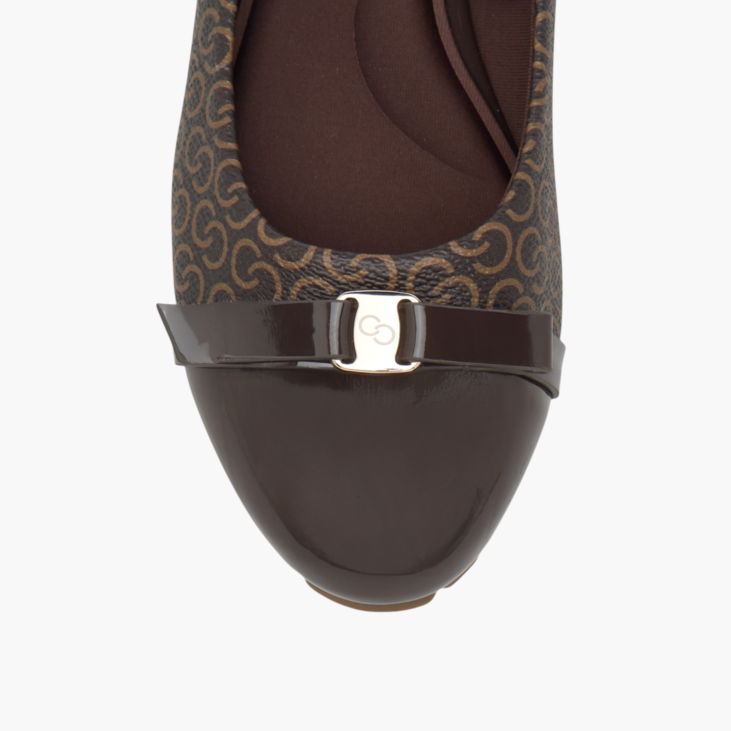 Celeste Women's Monogram Print Slip-On Ballerina Shoes with Metal Accent-women-shoes-ballerinas-image-4