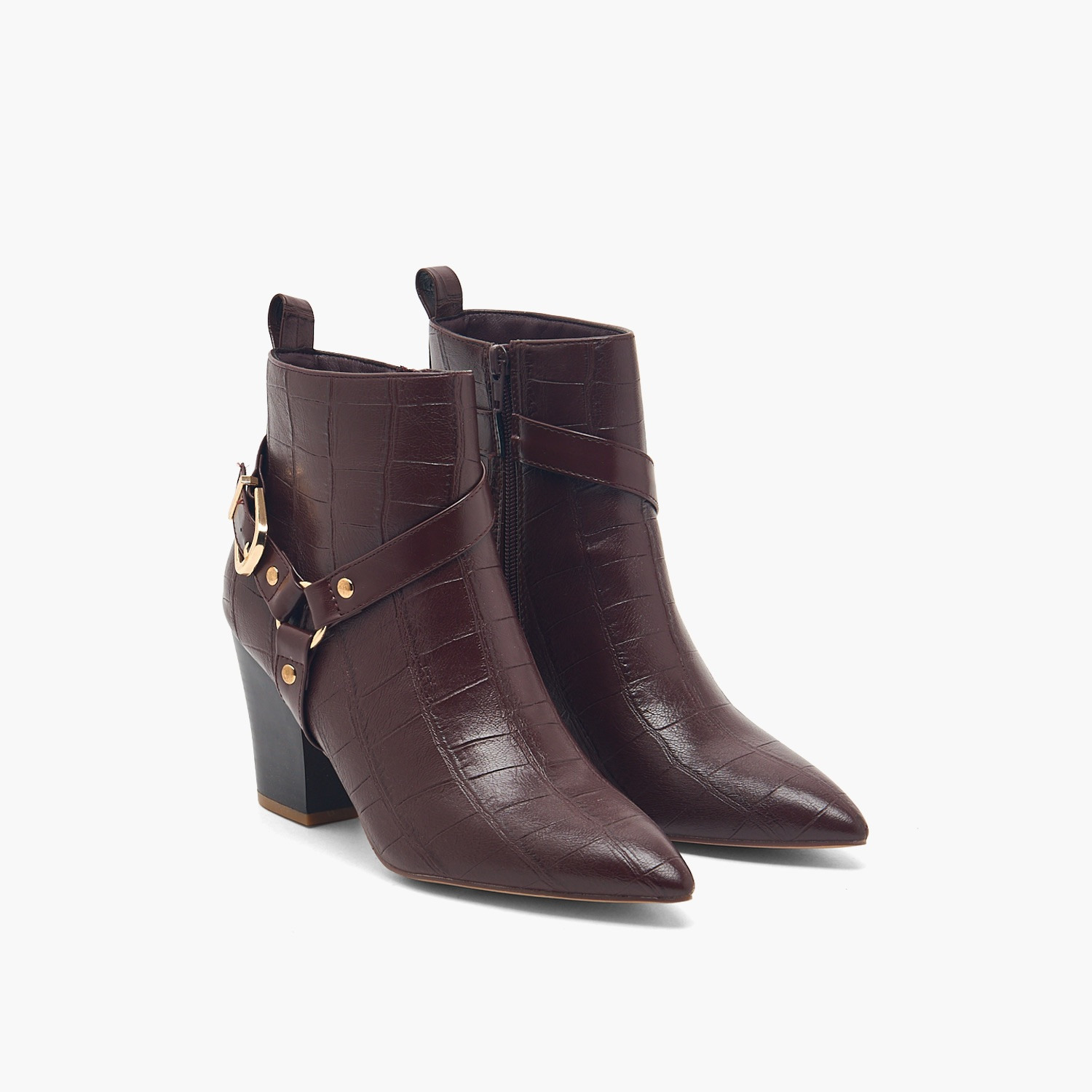 حذاء للنساء بطول الكاحل وكعب عريض من فلورا بيلا-women-shoes-boots-image-1