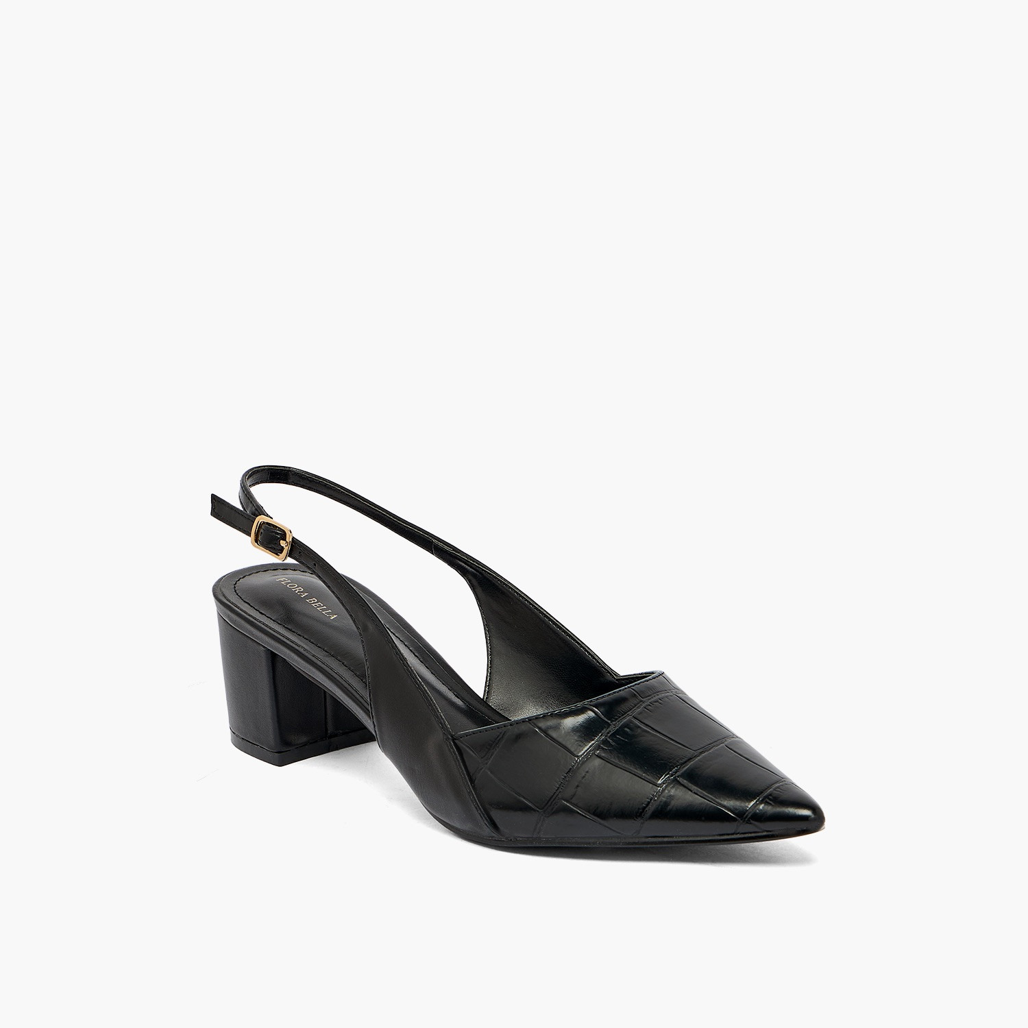 حذاء بارز الملمس بكعب سميك للنساء من فلورا بيلا من شو إكسبريس-women-shoes-heels-image-2