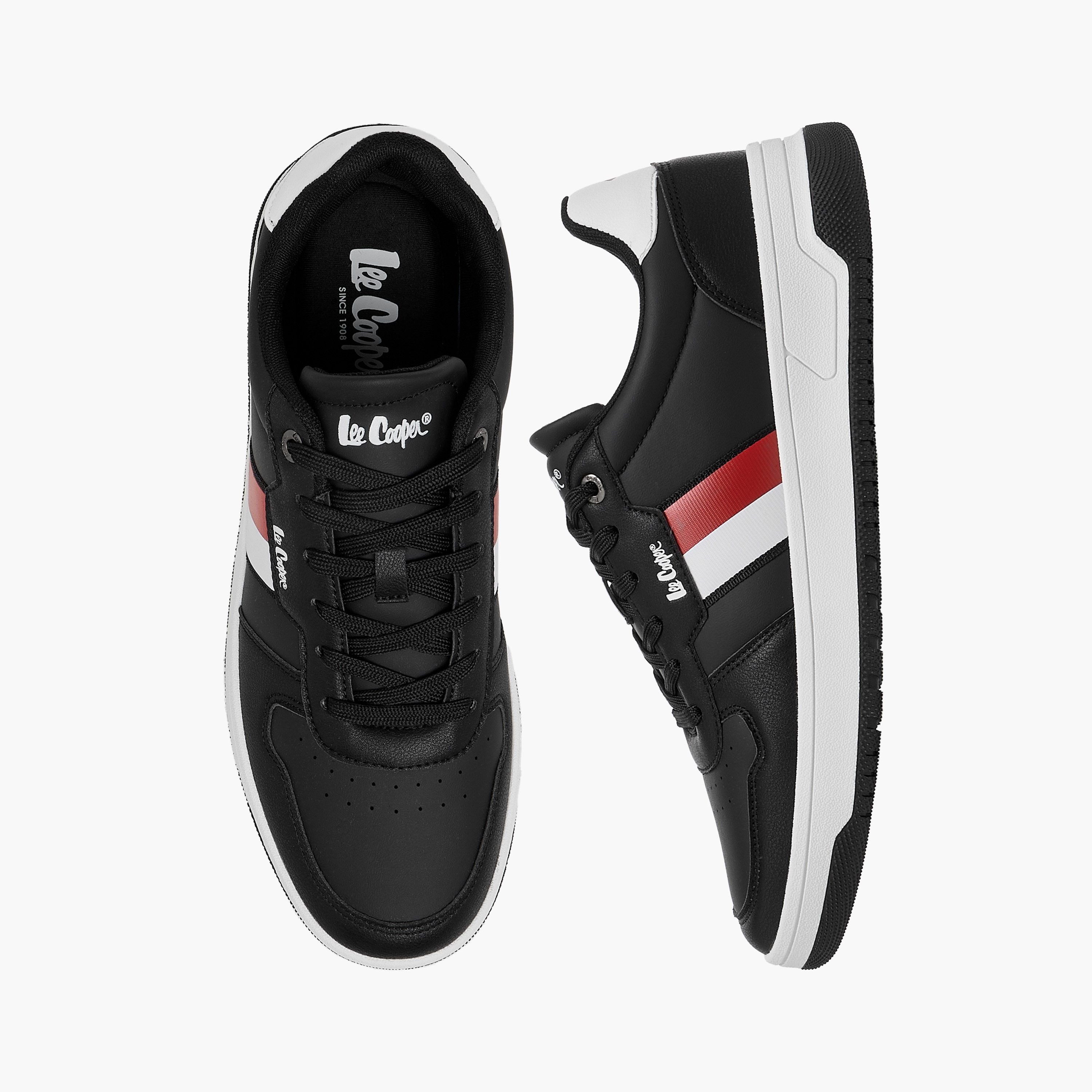 Lee Cooper Men's Panelled Sneakers with Lace-Up Closure-men-shoes-sneakers-image-1