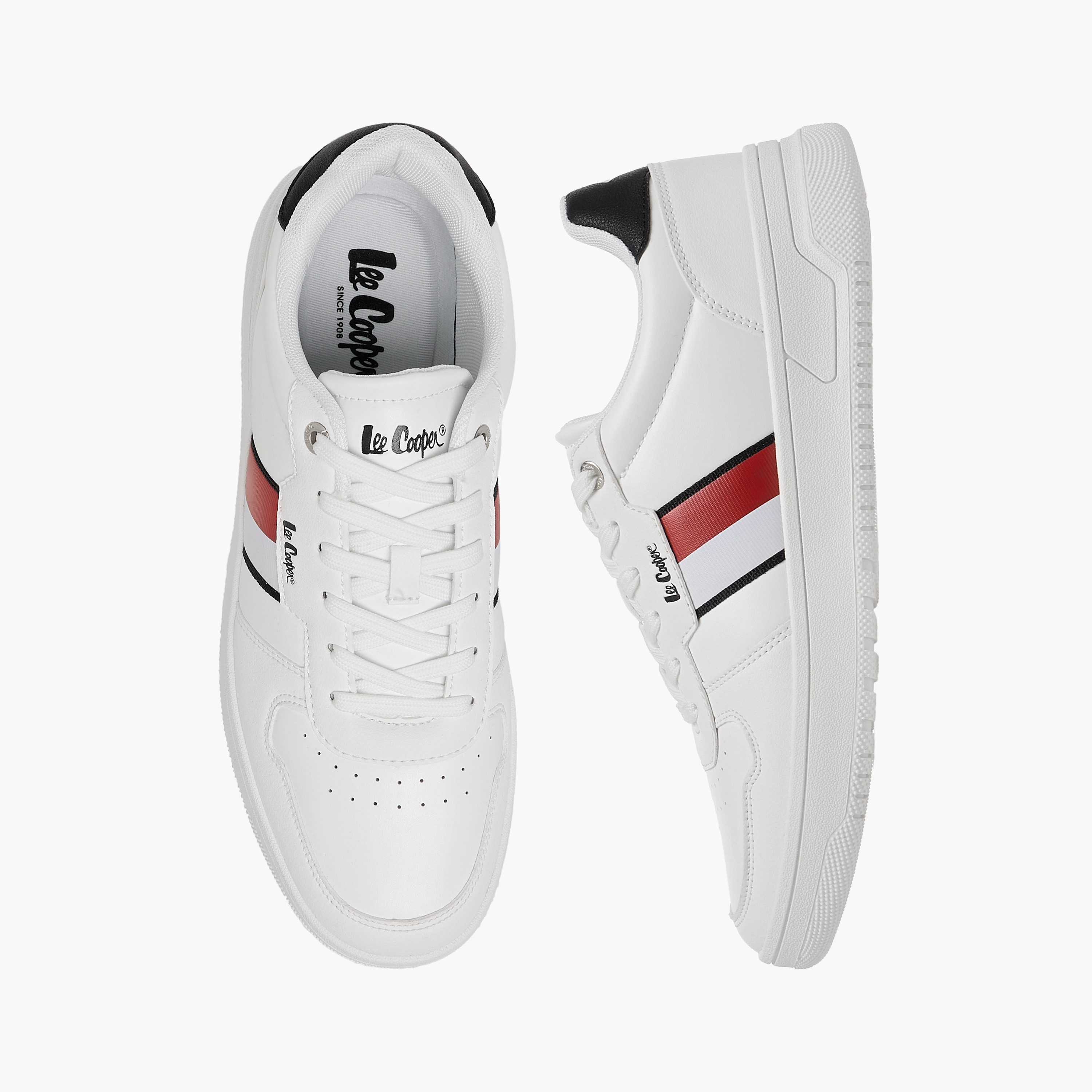 Lee Cooper Men's Panelled Sneakers with Lace-Up Closure-men-shoes-sneakers-image-1