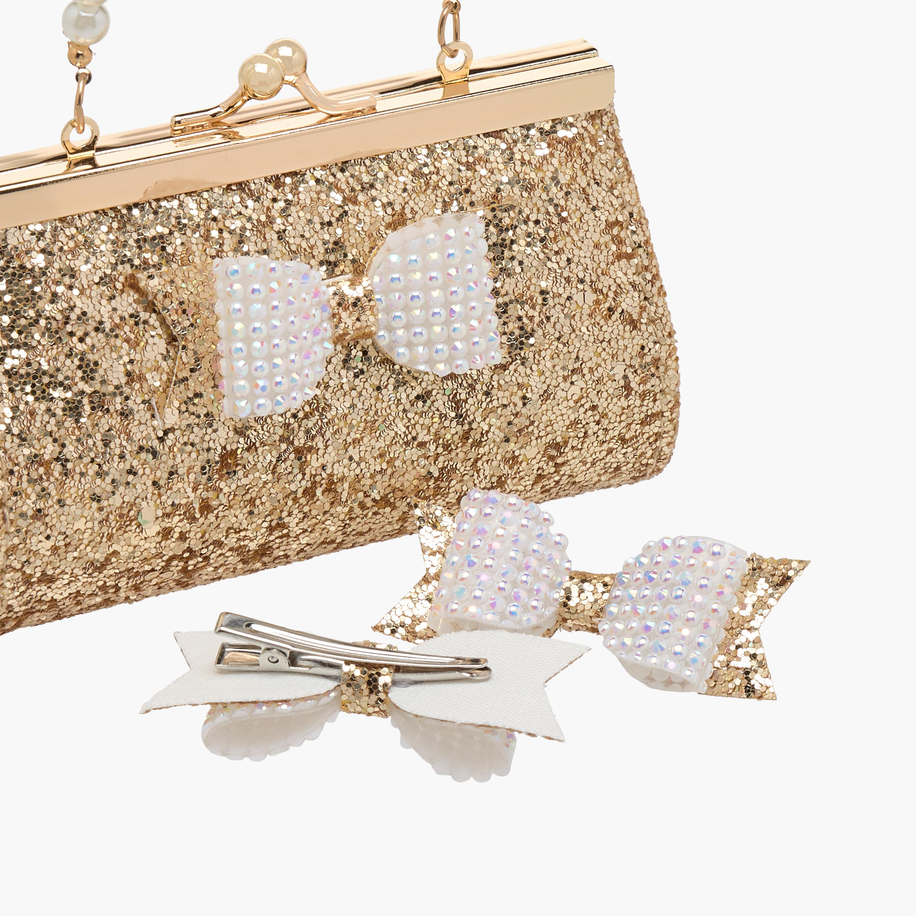 طقم شنطة يد بزينة فيونكة ومشابك 3 قطع من فلورا بيلا-girls-accessories-bags-image-5