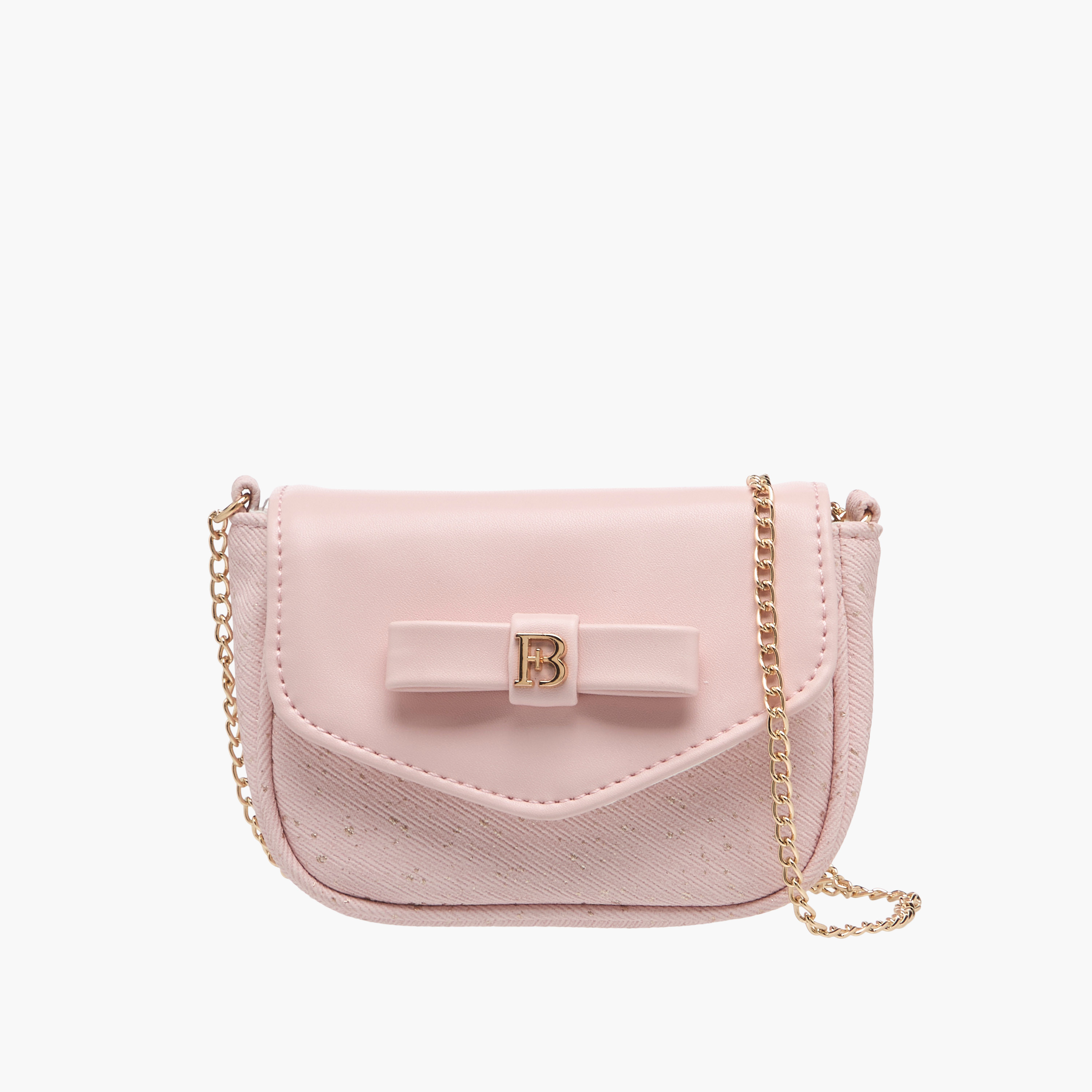 Flora Bella Bow Accent Crossbody Bag with Chain Strap and Flap Closure-girls-accessories-bags-image-1