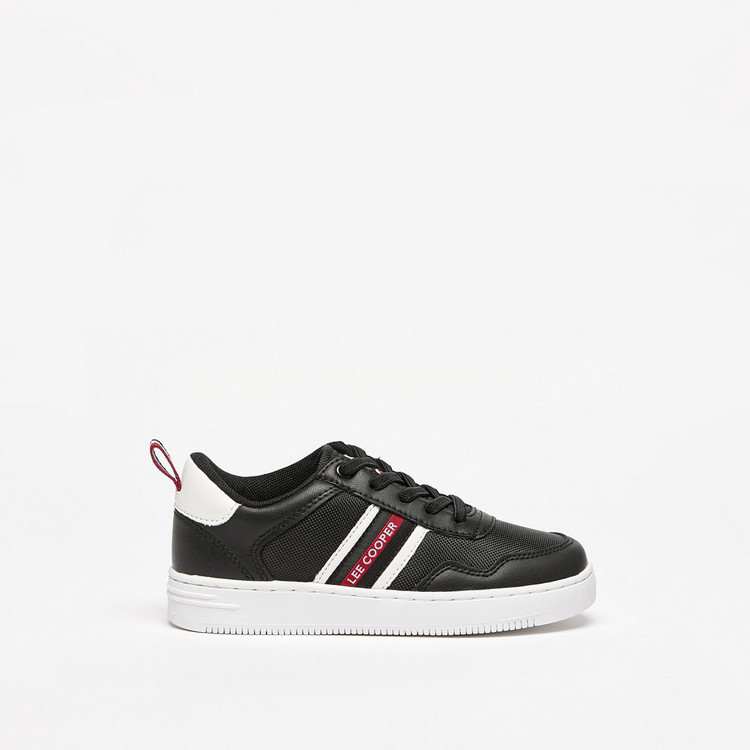 Lee Cooper Boys' Textured Sneakers with Lace-Up Closure