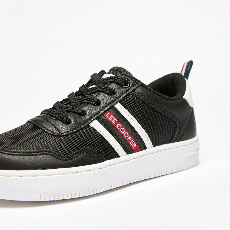 Lee Cooper Boys' Textured Sneakers with Lace-Up Closure