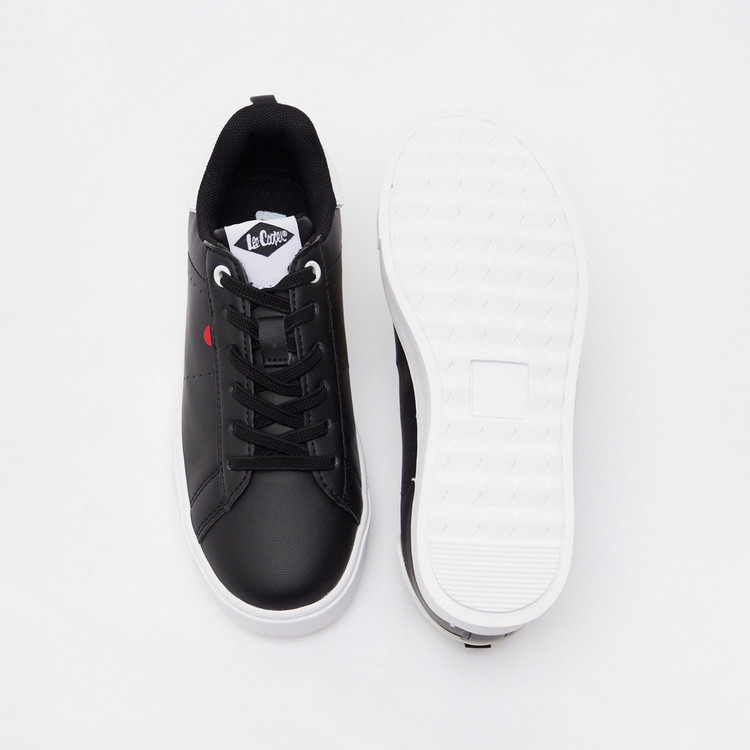 Lee Cooper Logo Detailed Sneakers with Lace-Up Closure