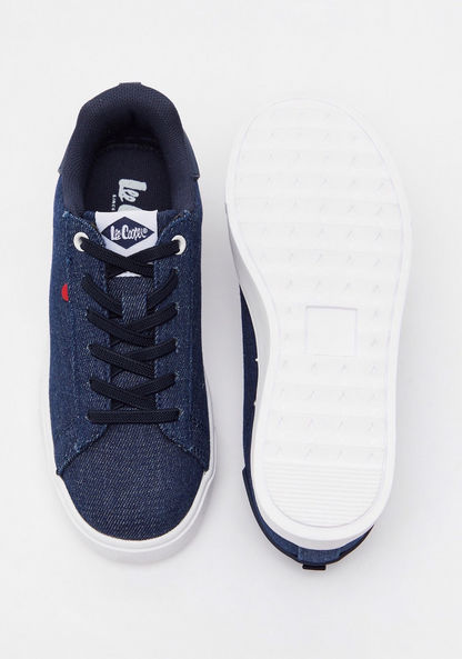 Lee Cooper Boys' Textured Lace-Up Sneakers-Boy%27s Sneakers-image-4