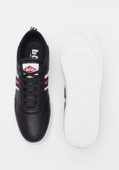 Lee Cooper Men's Textured Sneakers with Lace-Up Closure