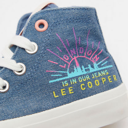 Lee Cooper Girls' High Top Sneakers with Zip Closure
