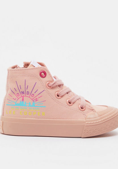 Lee Cooper Girls' High Top Sneakers with Zip Closure-Girl%27s Sneakers-image-0