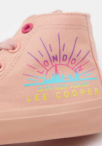 Lee Cooper Girls' High Top Sneakers with Zip Closure-Girl%27s Sneakers-image-3