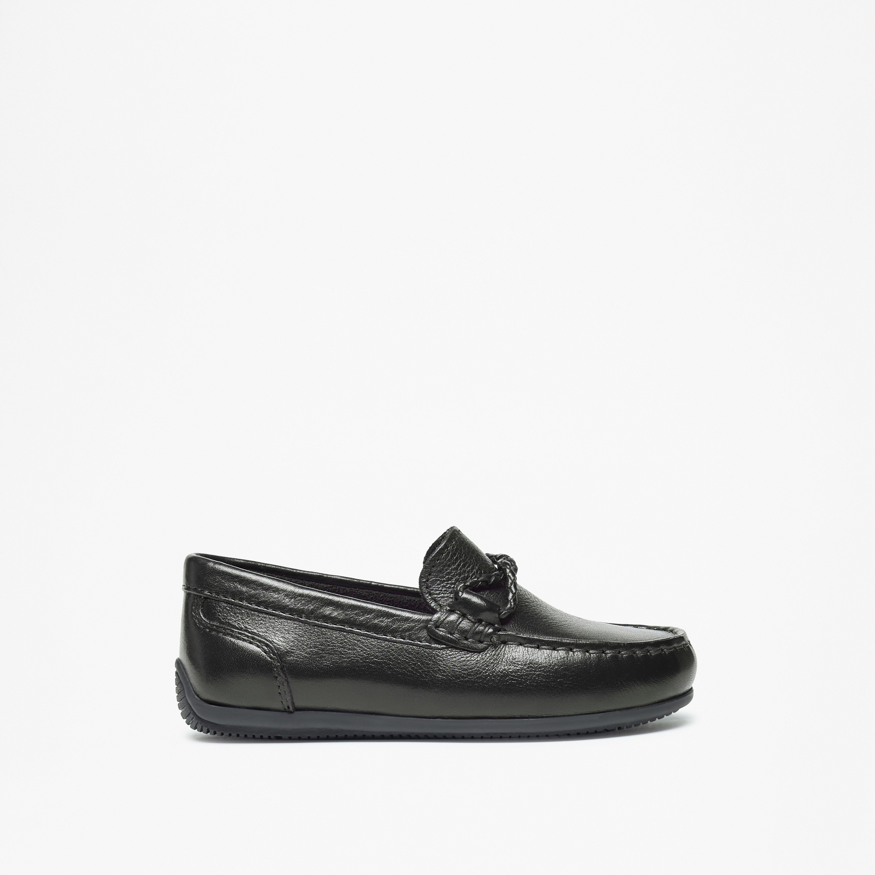 Mister Duchini Solid Slip-On Moccasins with Textured Trim-boys-shoes-loafers-image-2